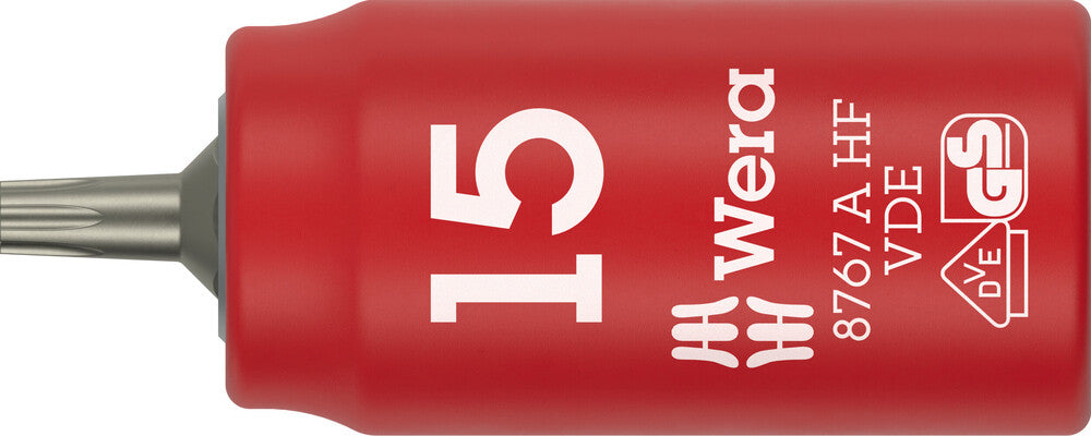 Wera 8767 A VDE HF TORX® Zyklop Bit socket, insulated, with 1/4" drive, with holding function 05005921001