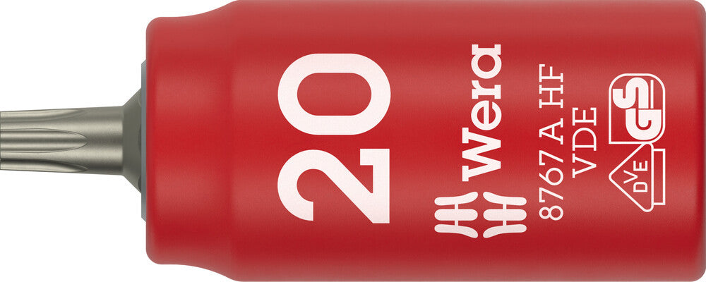 Wera 8767 A VDE HF TORX® Zyklop Bit socket, insulated, with 1/4" drive, with holding function 05005922001