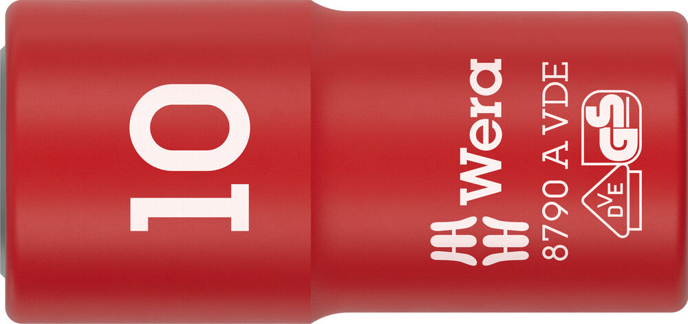 Wera 8790 A VDE Zyklop Socket, insulated, with 1/4" drive 05005936001