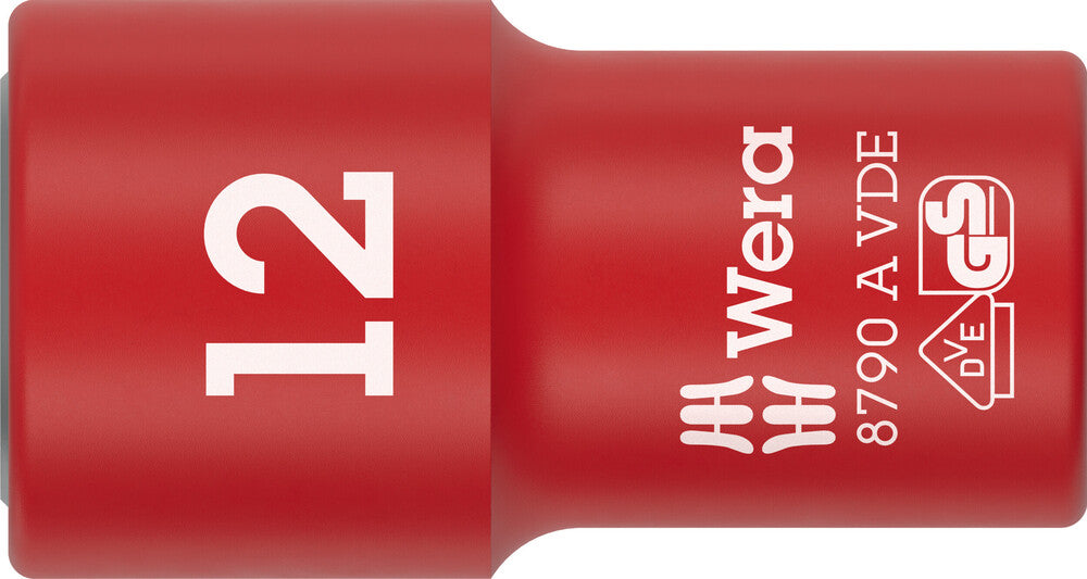 Wera 8790 A VDE Zyklop Socket, insulated, with 1/4" drive 05005938001