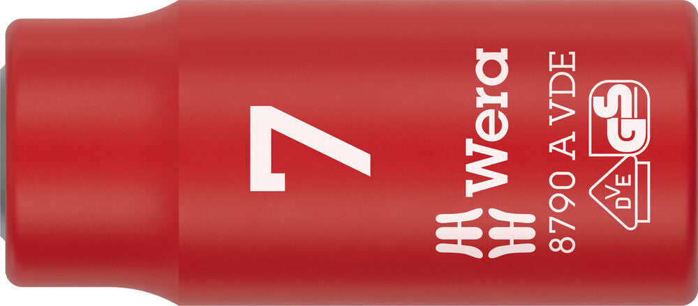 Wera 8790 A VDE Zyklop Socket, insulated, with 1/4" drive 05005934001