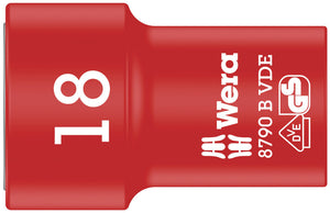 Wera 8790 B VDE Zyklop 3/8" socket, insulated 05004962001