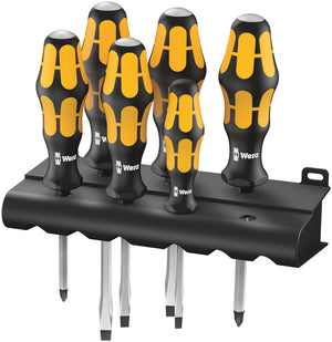 Wera 932/6 Screwdriver set Kraftform Wera: Chiseldriver and rack 05018282001