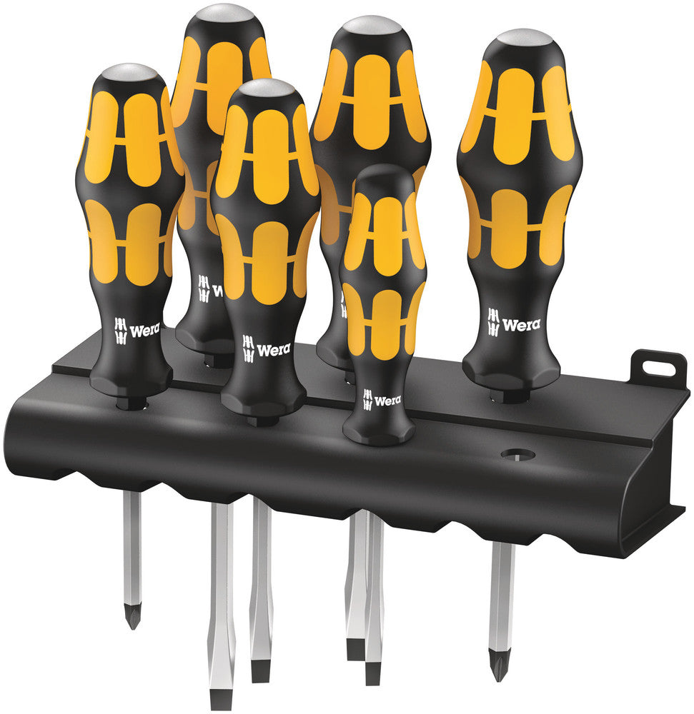 Wera 932/6 Screwdriver set Kraftform Wera: Chiseldriver and rack 05018282001