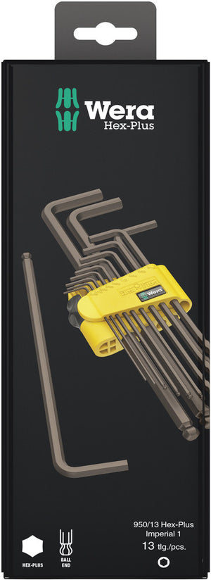 Wera 950/13 Hex-Plus Imperial 1 SB L-key set, imperial, BlackLaser 05021721001