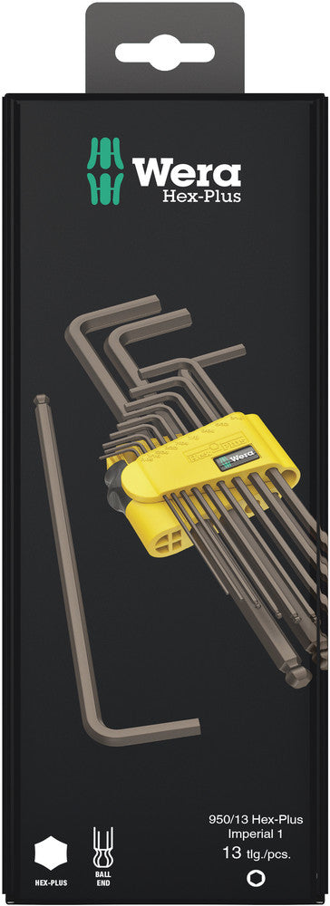 Wera 950/13 Hex-Plus Imperial 1 SB L-key set, imperial, BlackLaser 05021721001