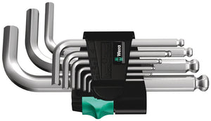 Wera 950/9 Hex-Plus 3 L-key set, metric, chrome-plated 05133163001