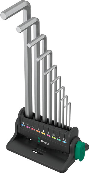 Wera 950/9 Hex-Plus 8 L-key set, metric, chrome-plated 05022102001