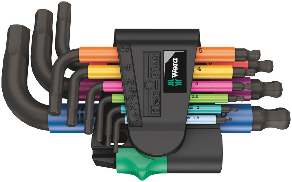 Wera 950/9 Hex-Plus Multicolour 2 L-key set, metric, BlackLaser 05133164001