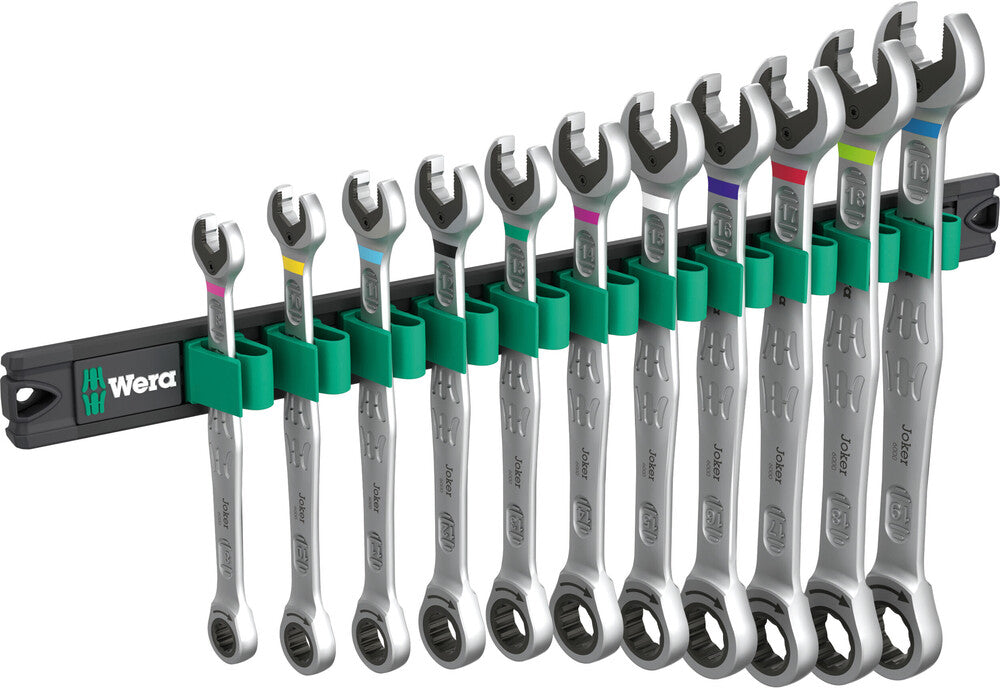 Wera 9630 Magnetic rail 6000 Joker 1 Ratcheting combination wrenches set 05020014001