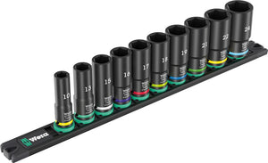 Wera 9660 Magnetic rail B Impaktor Deep 1 socket set, 3/8" drive 05005590001