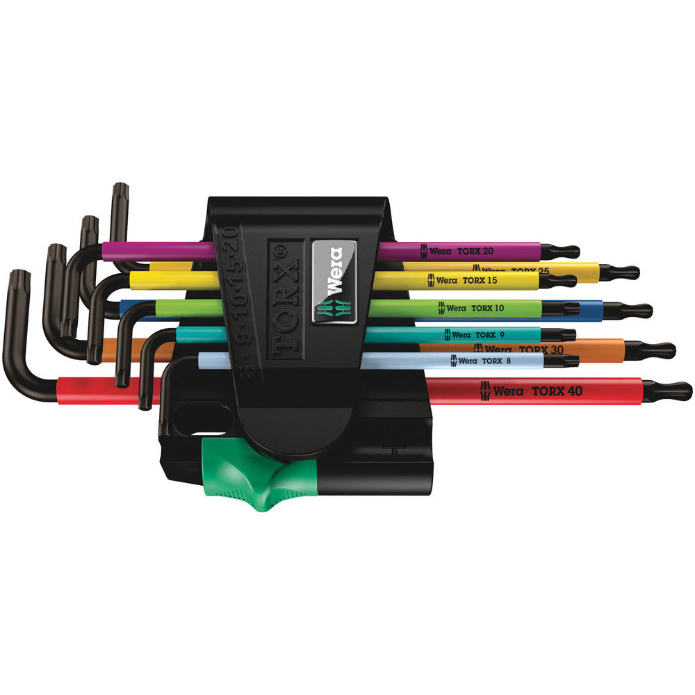 Wera 967/9 TX BO Multicolour 1 L-key set for tamper-proof TORX® screws, BlackLaser 05024335001