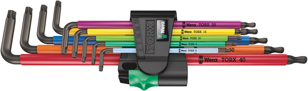 Wera 967/9 TX XL Multicolour 1 L-key set for TORX® screws, long 05024480001