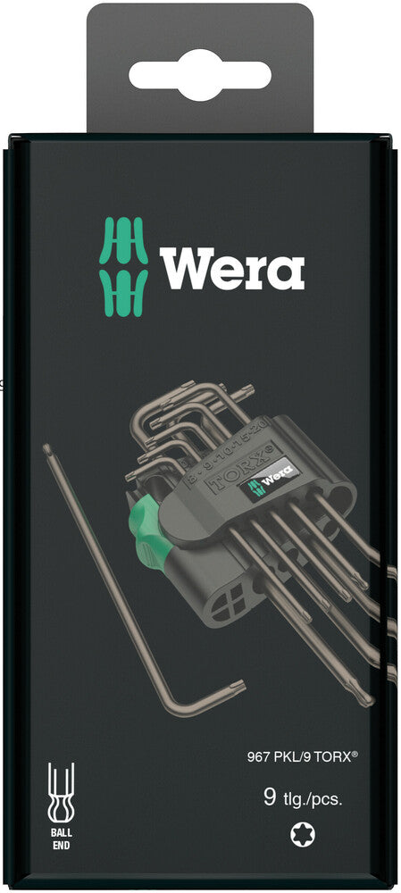 Wera 967/9 TX 1 SB TORX® L-key set, BlackLaser 05073598001