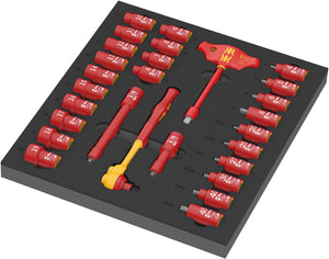 Wera 9726 Foam insert 8007 B VDE Zyklop VDE ratchet set 1, 3/8" 05150116001