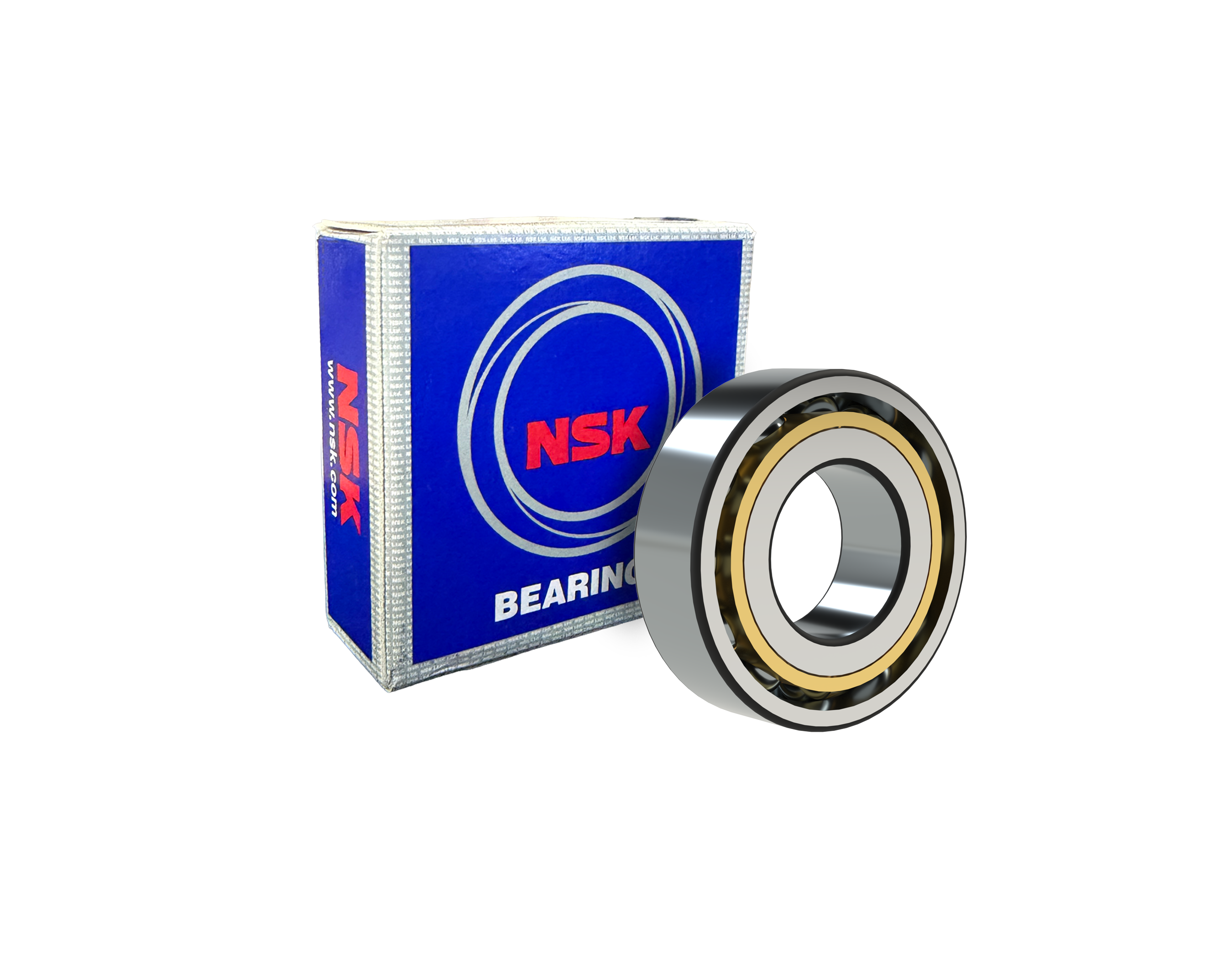 NSK 3314 M Angular Contact Ball Bearing - 70 mm ID, 150 mm OD, 63.5 mm Width, Normal