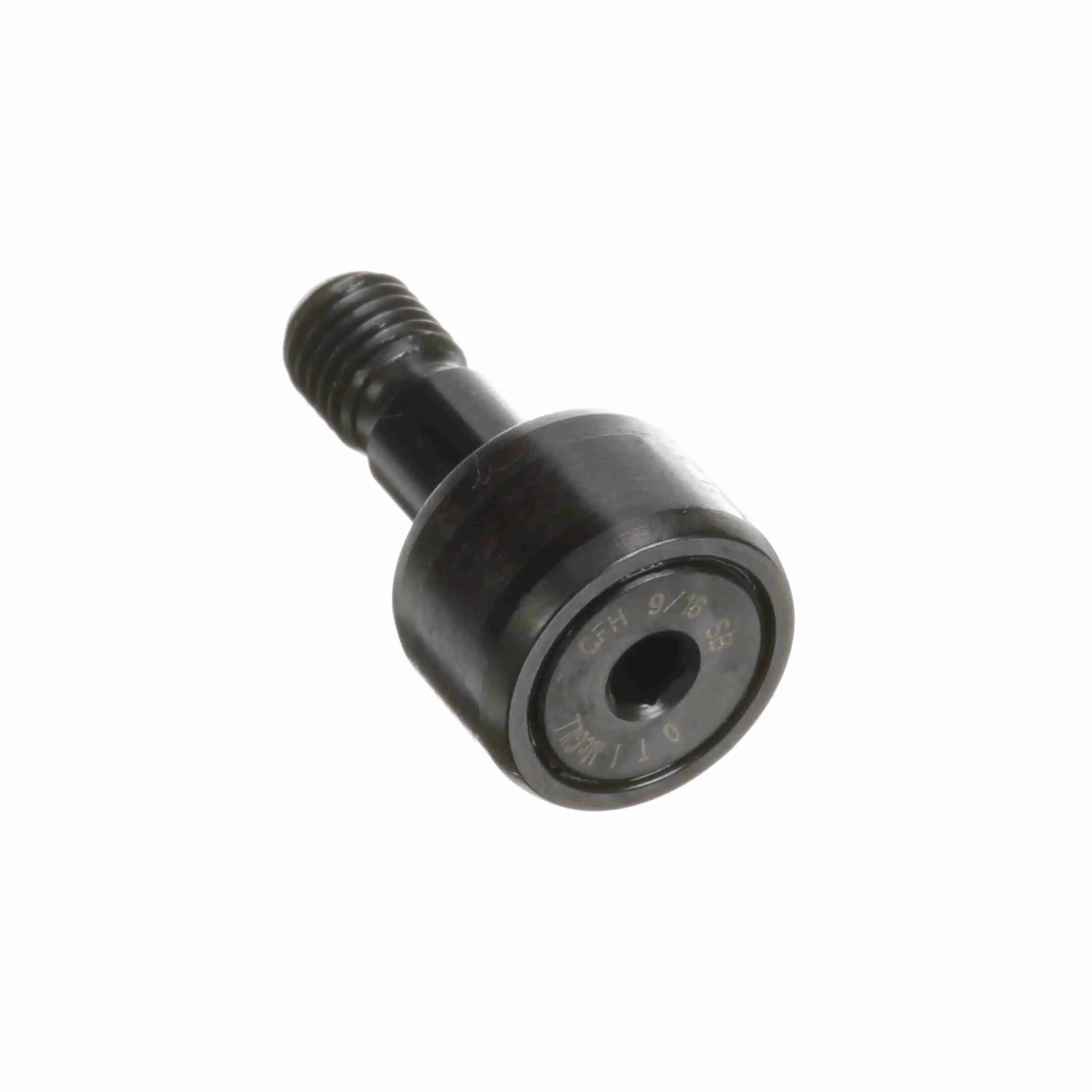 Steel cam follower roller with threaded stud for industrial machinery