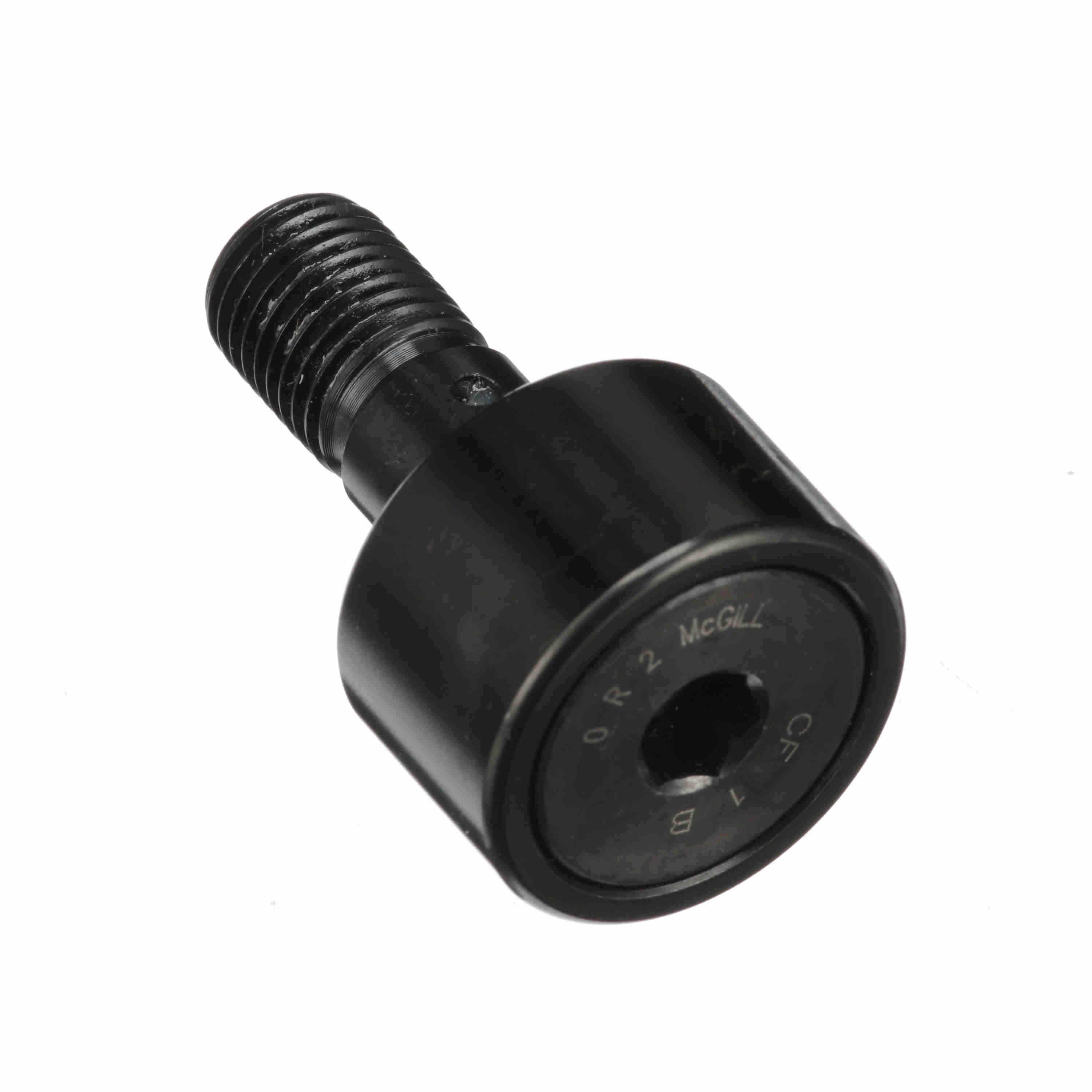 McGill CF 1 B CAMROL® Cylindrical Inch Cam Follower - Stud Mount Roller - Hex Hole - Sealed