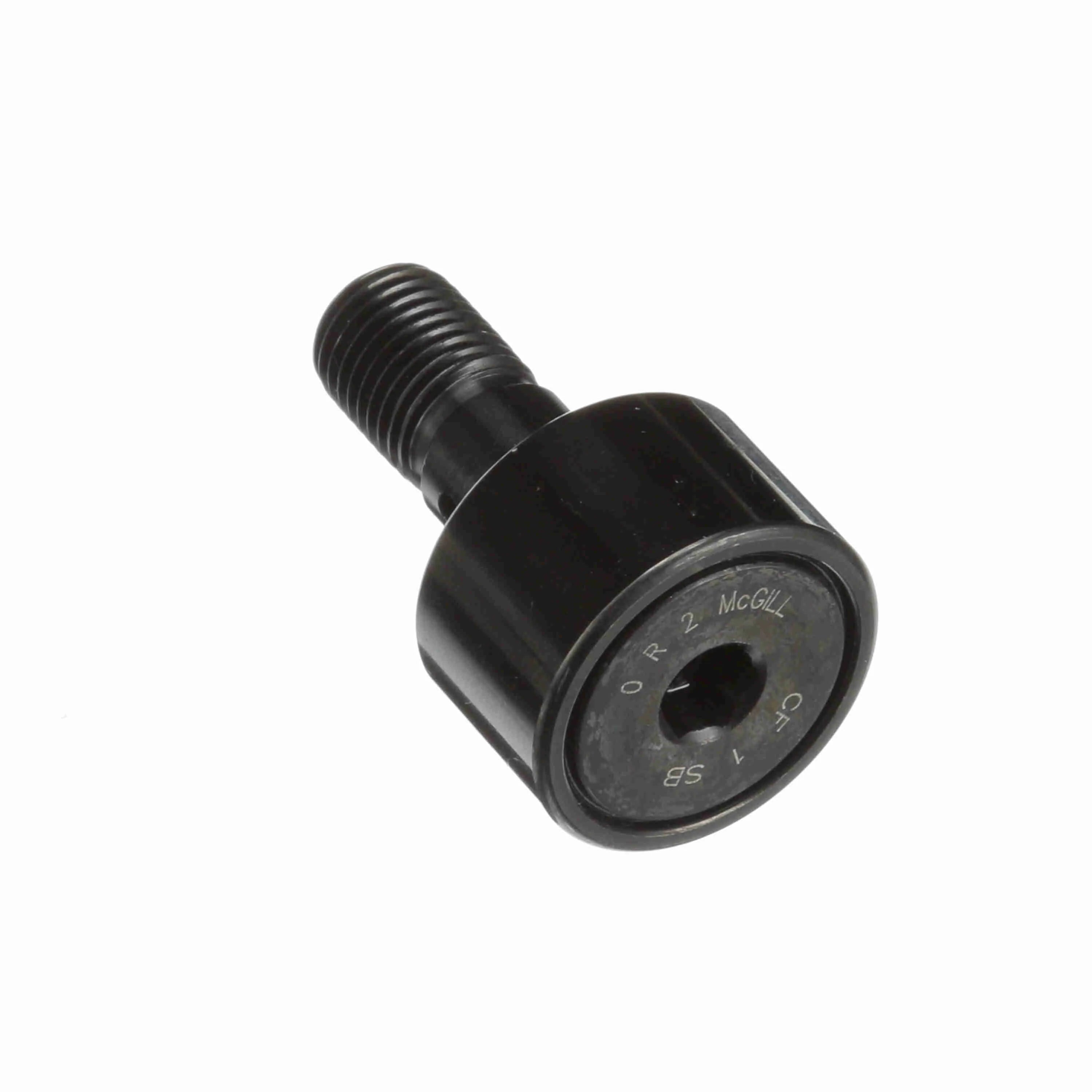 McGill CF 1 SB CAMROL® Cylindrical Inch Cam Follower - Stud Mount Roller - Hex Hole - Sealed