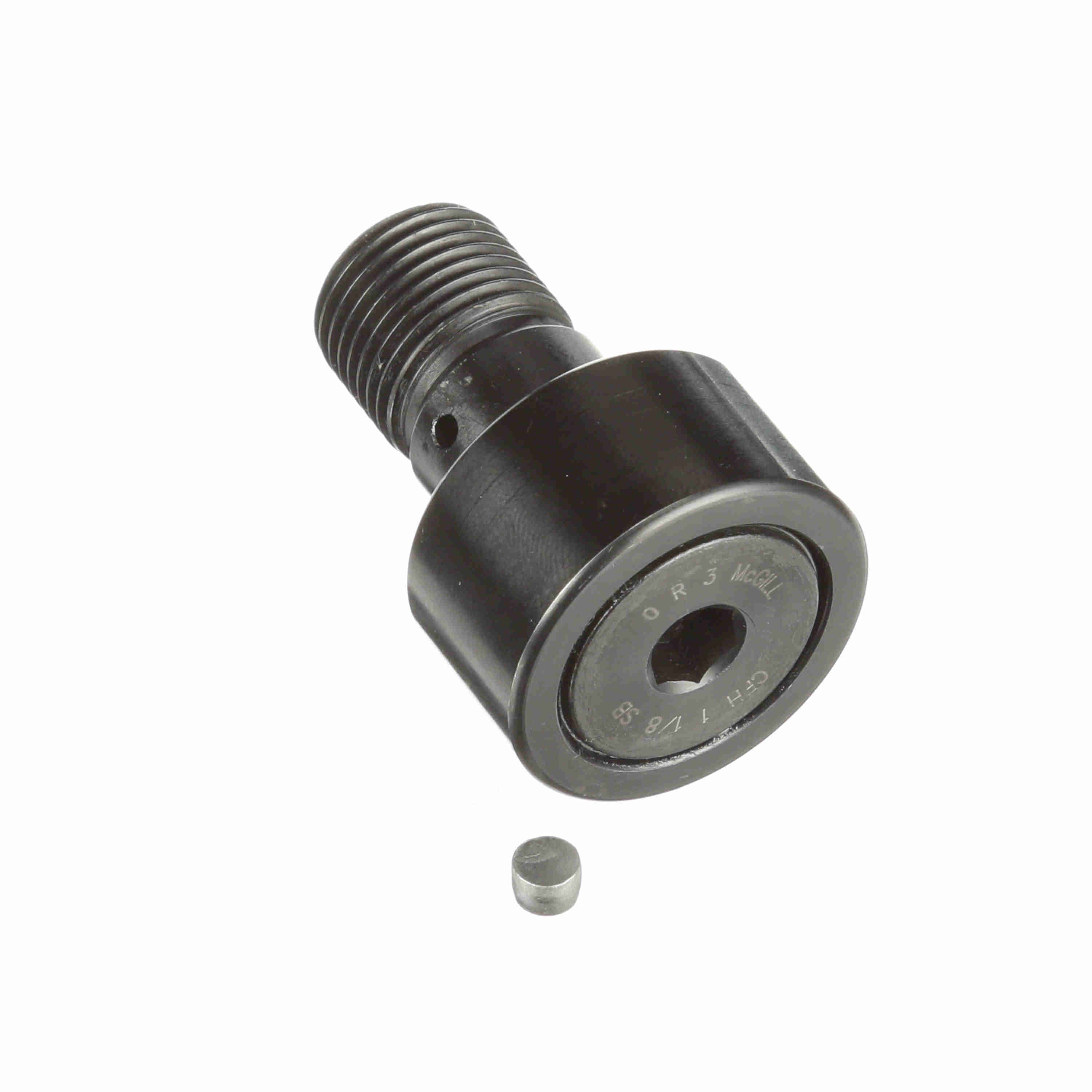 McGill CFH 1 1/8 SB Heavy Stud CAMROL® Cylindrical Inch Cam Follower - Stud Mount Roller - Hex Hole - Sealed