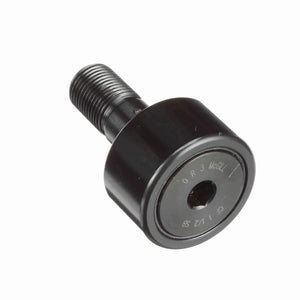 Black cam follower bolt with threaded stud for industrial machinery applications