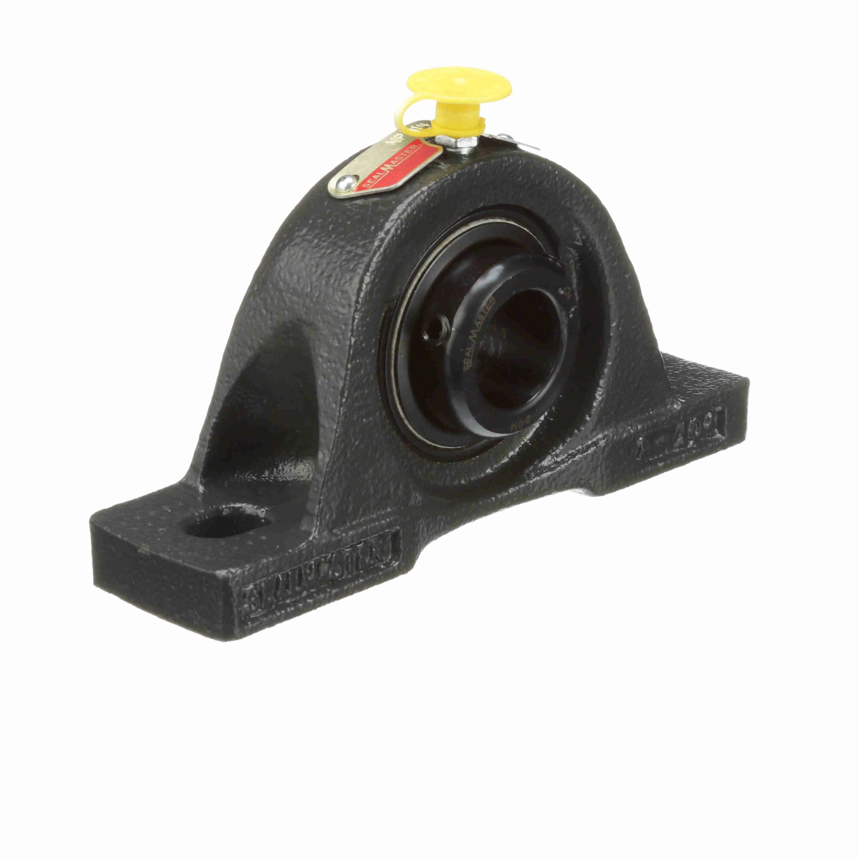 Sealmaster NP-14 Mounted Cast Iron Two Bolt Pillow Block Ball Bearing Steel, Black Oxided - Setscrew Lock