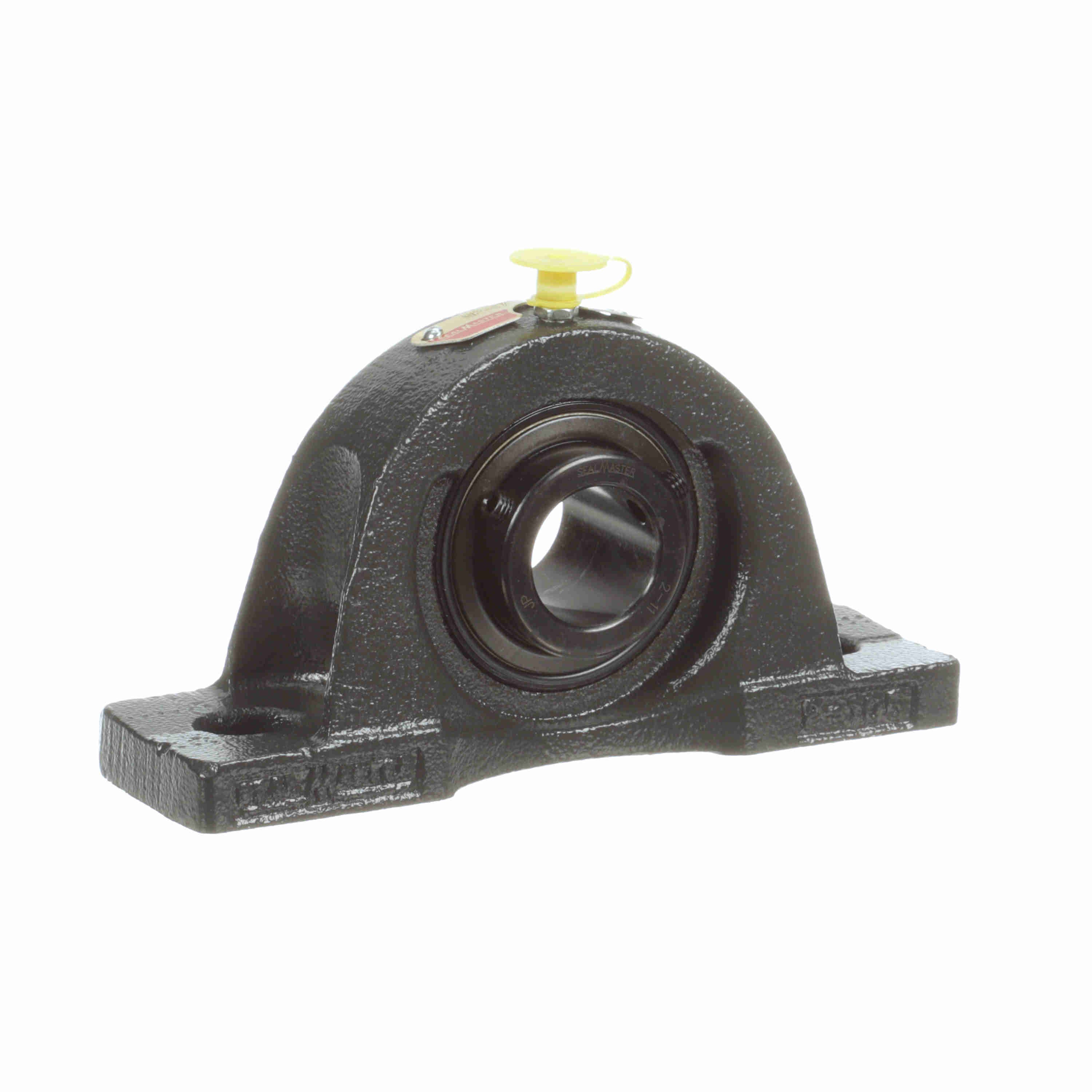Sealmaster NP-17 Mounted Cast Iron Two Bolt Pillow Block Ball Bearing Steel, Black Oxided - Setscrew Lock
