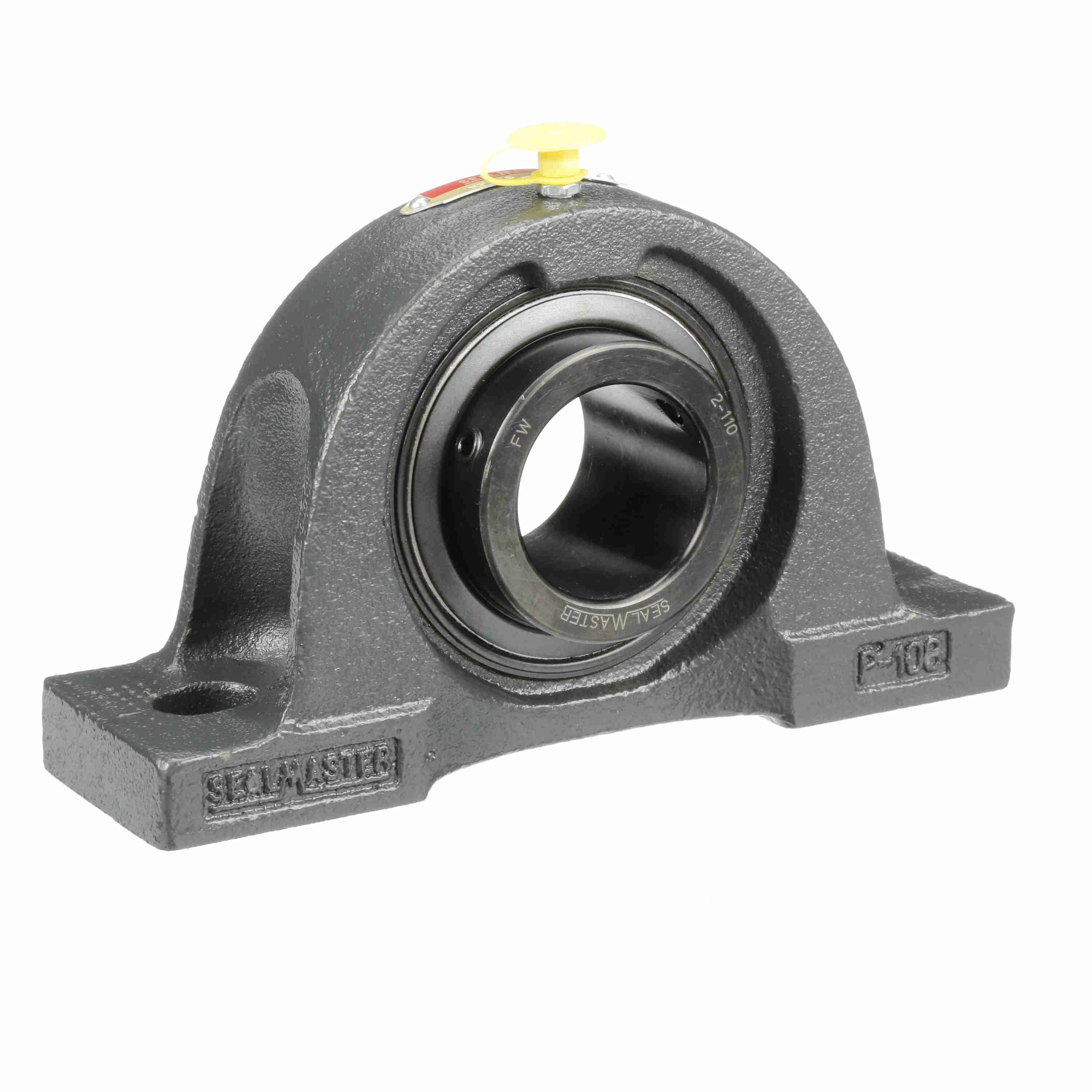 Sealmaster NP-26 Mounted Cast Iron Two Bolt Pillow Block Ball Bearing Steel, Black Oxided - Setscrew Lock