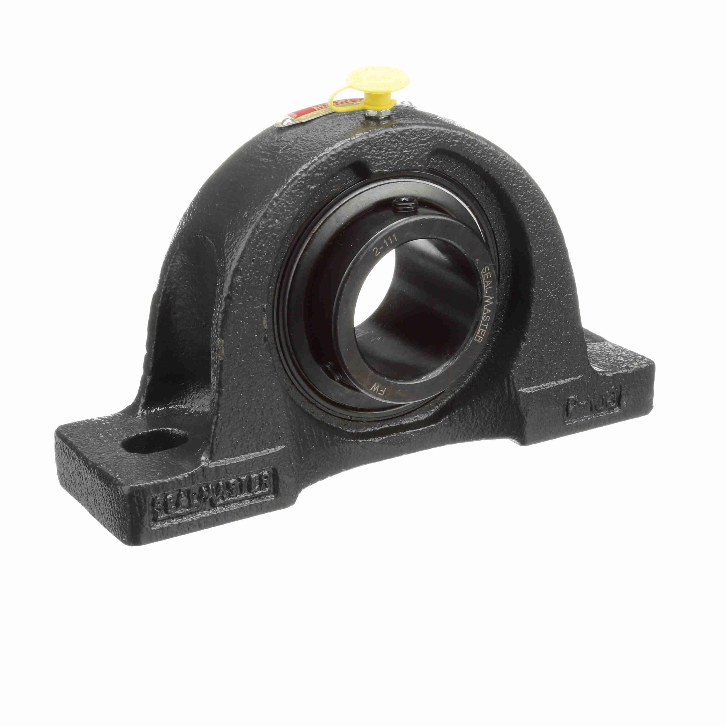 Sealmaster NP-27 Mounted Cast Iron Two Bolt Pillow Block Ball Bearing Steel, Black Oxided - Setscrew Lock