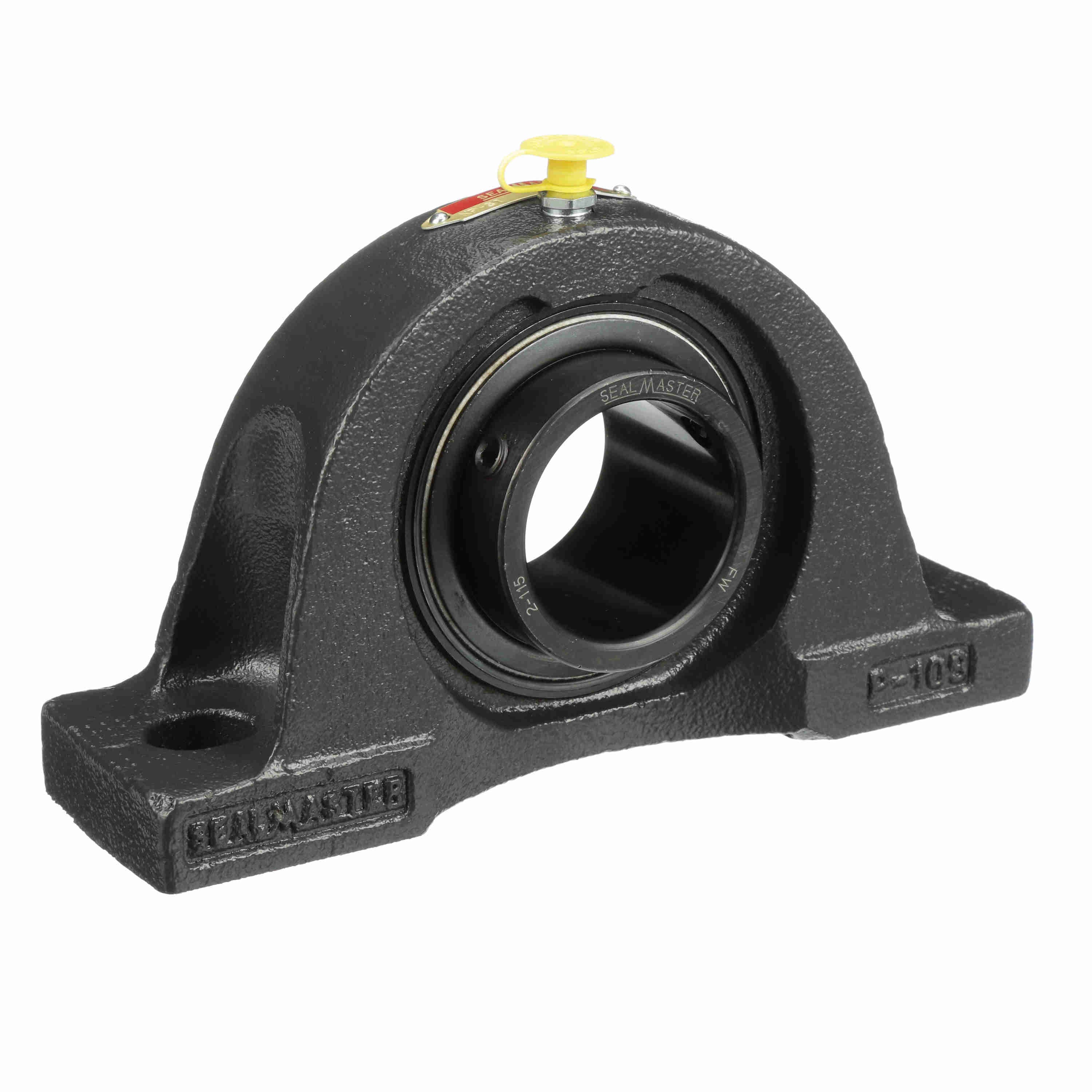 Sealmaster NP-31 Mounted Cast Iron Two Bolt Pillow Block Ball Bearing Steel, Black Oxided - Setscrew Lock