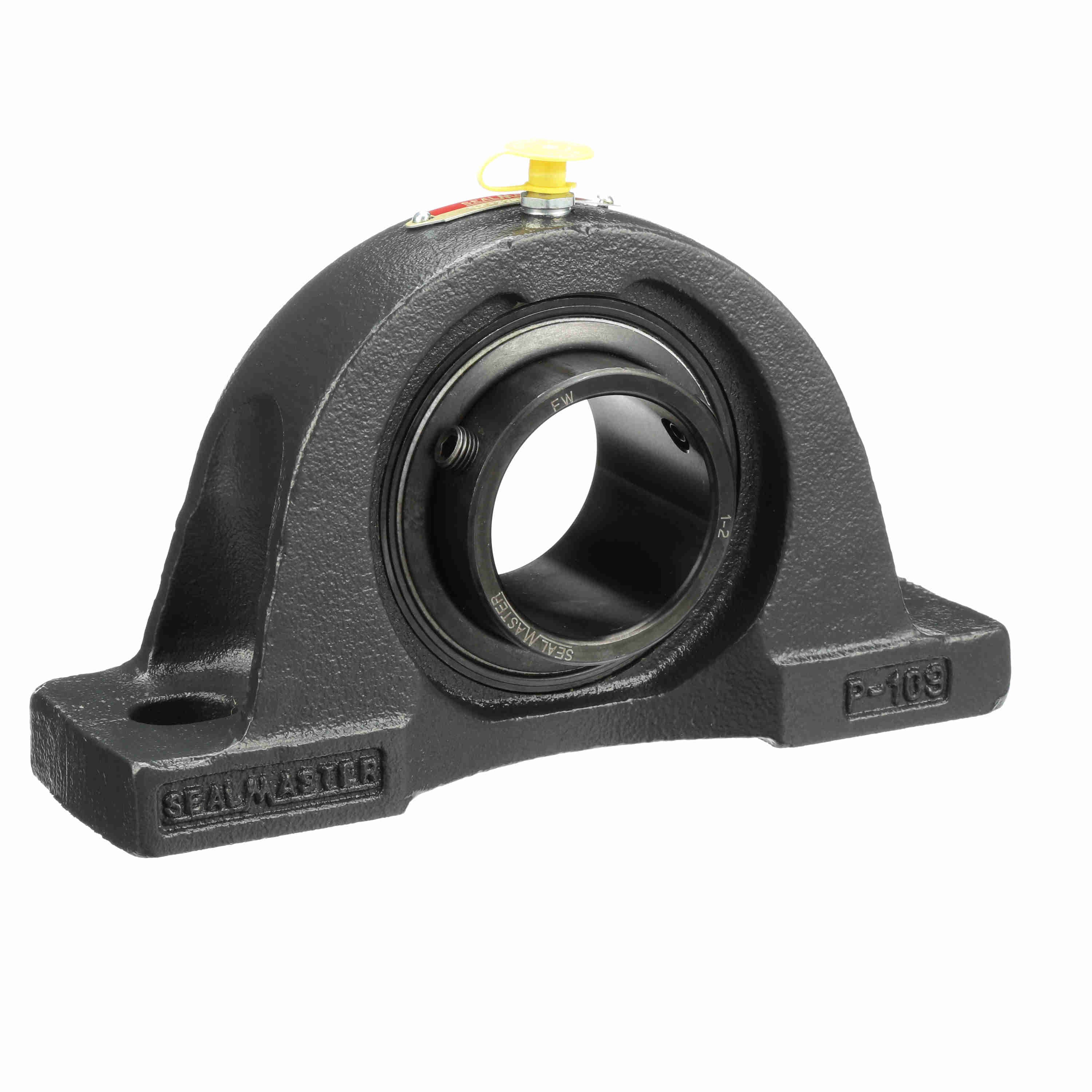 Sealmaster NP-32R Mounted Cast Iron Two Bolt Pillow Block Ball Bearing Steel, Black Oxided - Setscrew Lock