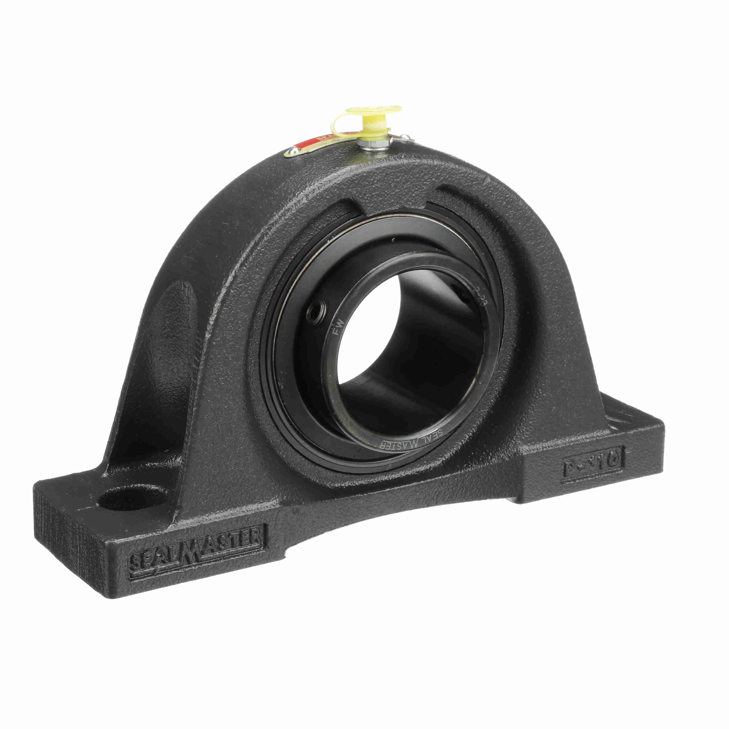 Sealmaster NP-35 Mounted Cast Iron Two Bolt Pillow Block Ball Bearing Steel, Black Oxided - Setscrew Lock