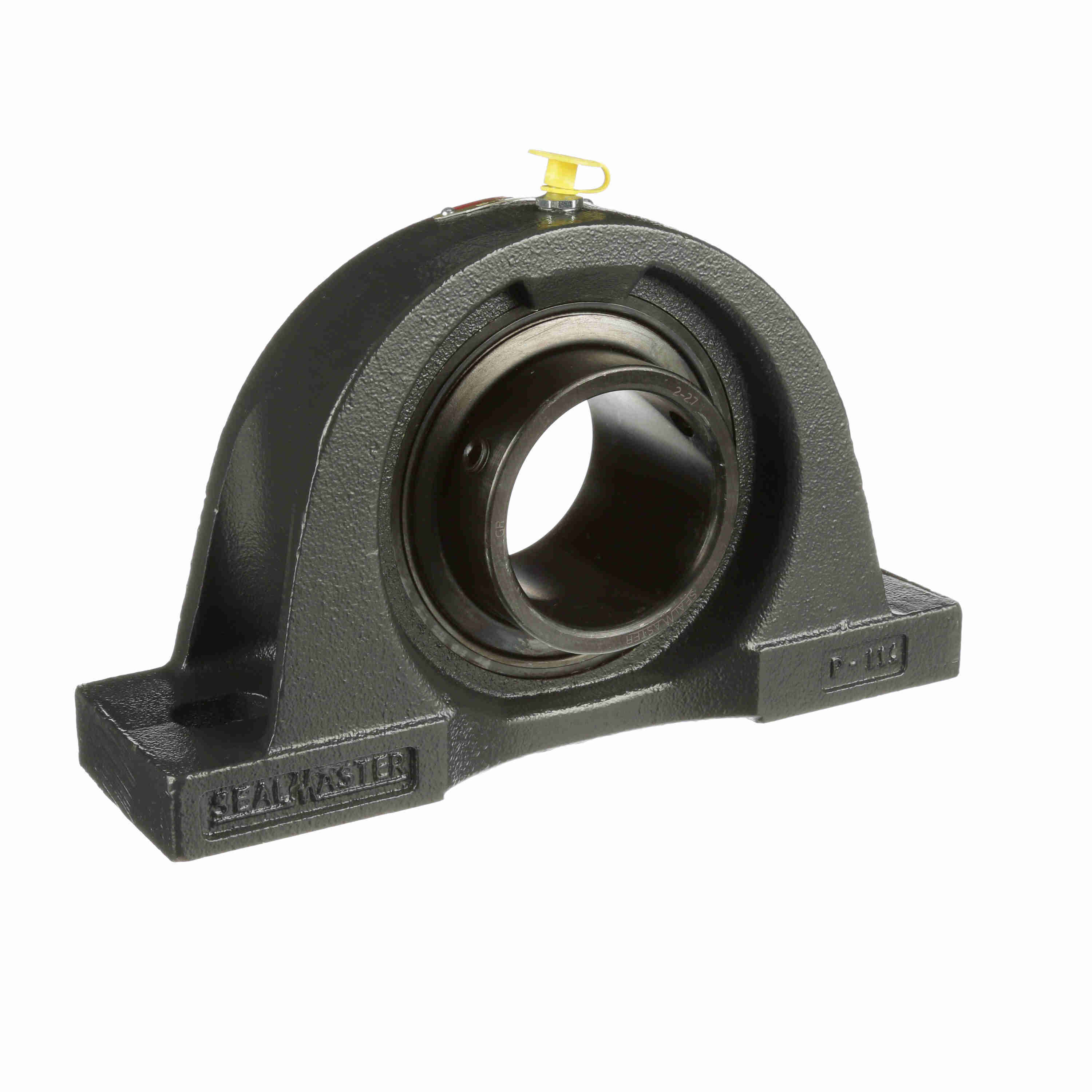 Sealmaster NP-39 Mounted Cast Iron Two Bolt Pillow Block Ball Bearing Black Oxided - Setscrew Lock