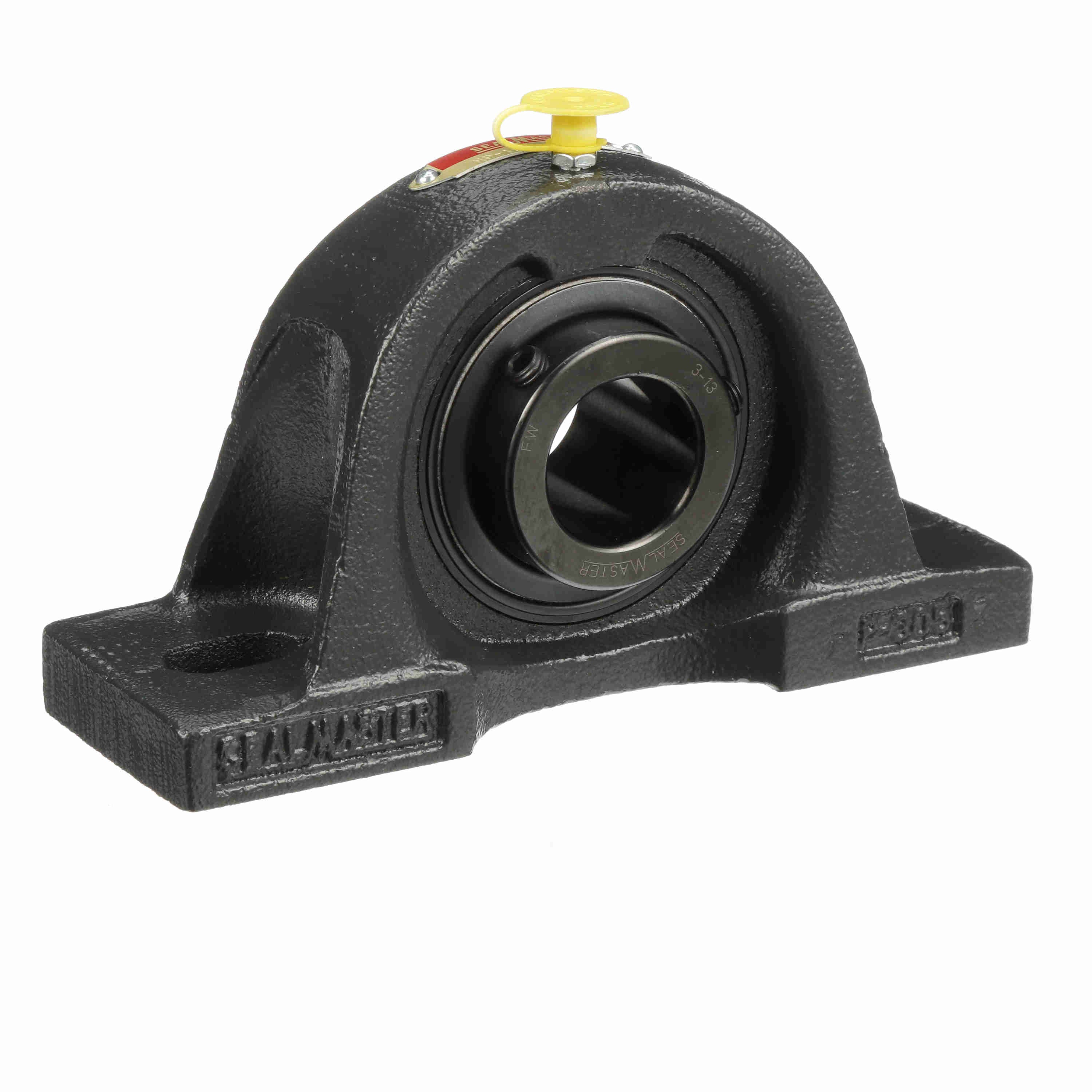 Sealmaster MP-19 Mounted Cast Iron Two Bolt Pillow Block Ball Bearing Steel, Black Oxided - Setscrew Lock
