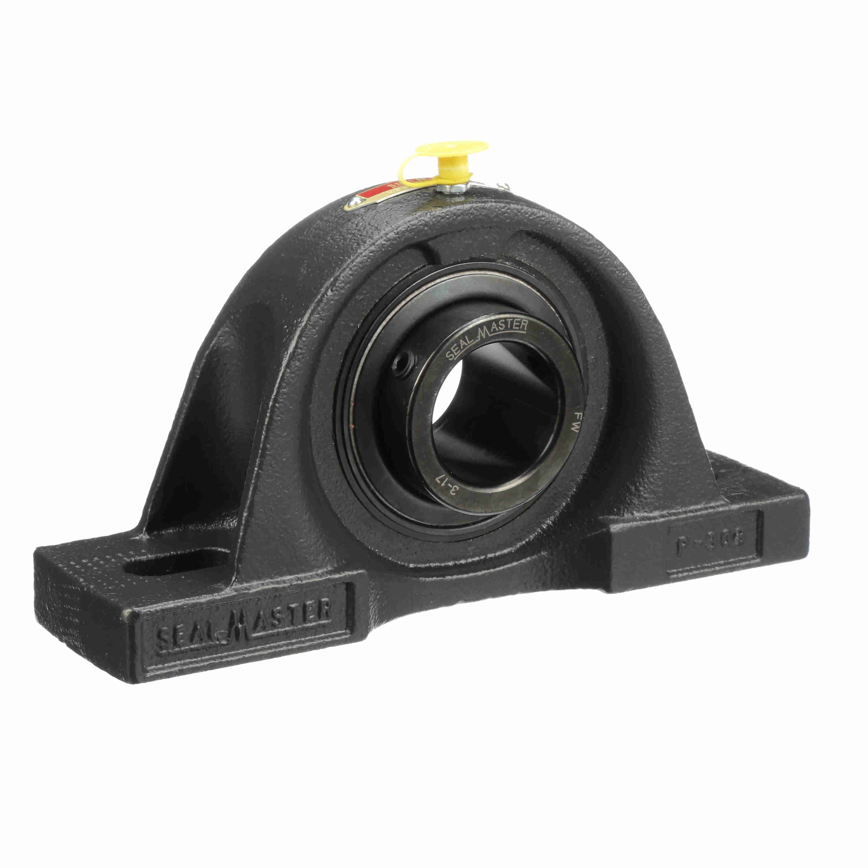 Sealmaster MP-23 Mounted Cast Iron Two Bolt Pillow Block Ball Bearing Steel, Black Oxided - Setscrew Lock