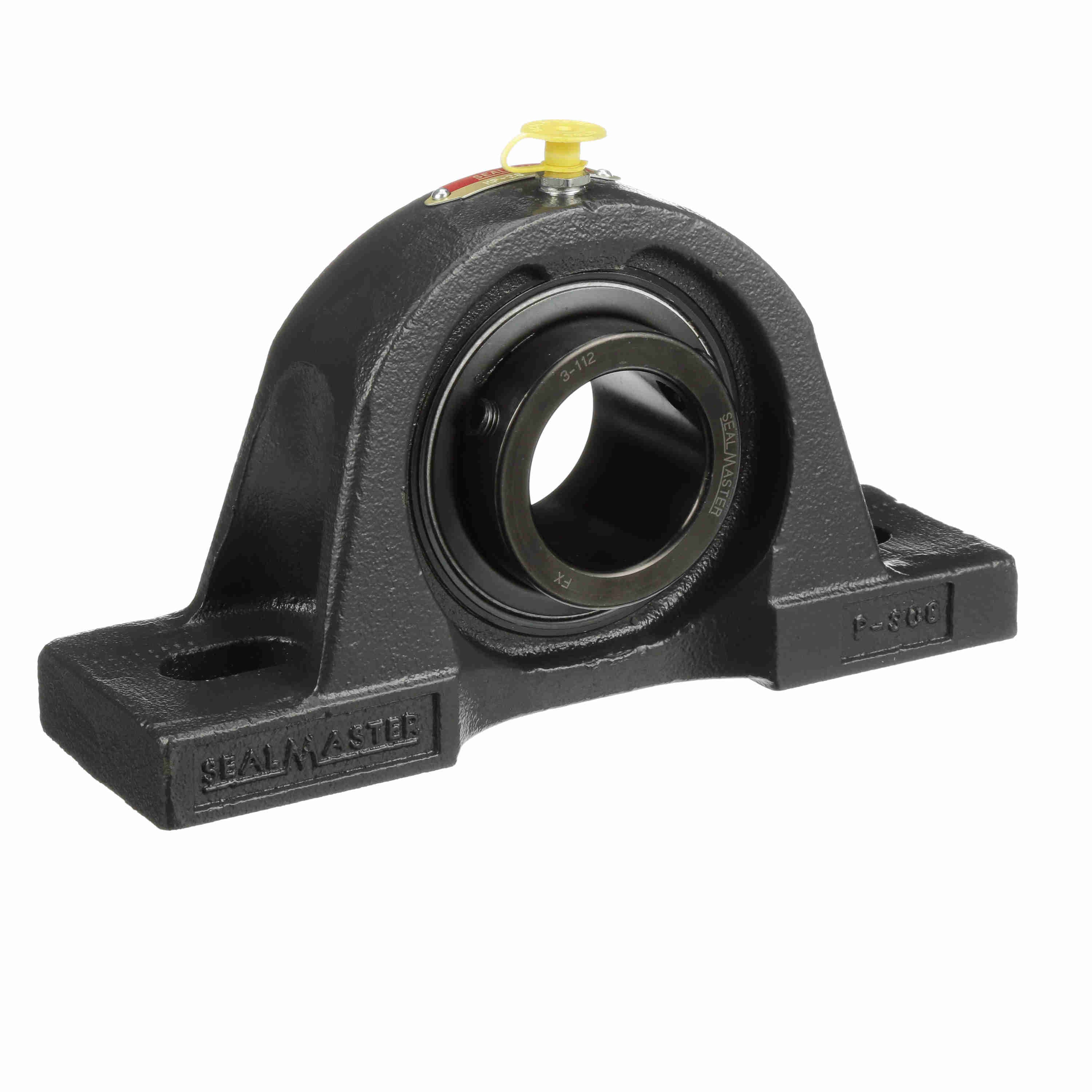 Sealmaster MP-28 Mounted Cast Iron Two Bolt Pillow Block Ball Bearing Steel, Black Oxided - Setscrew Lock