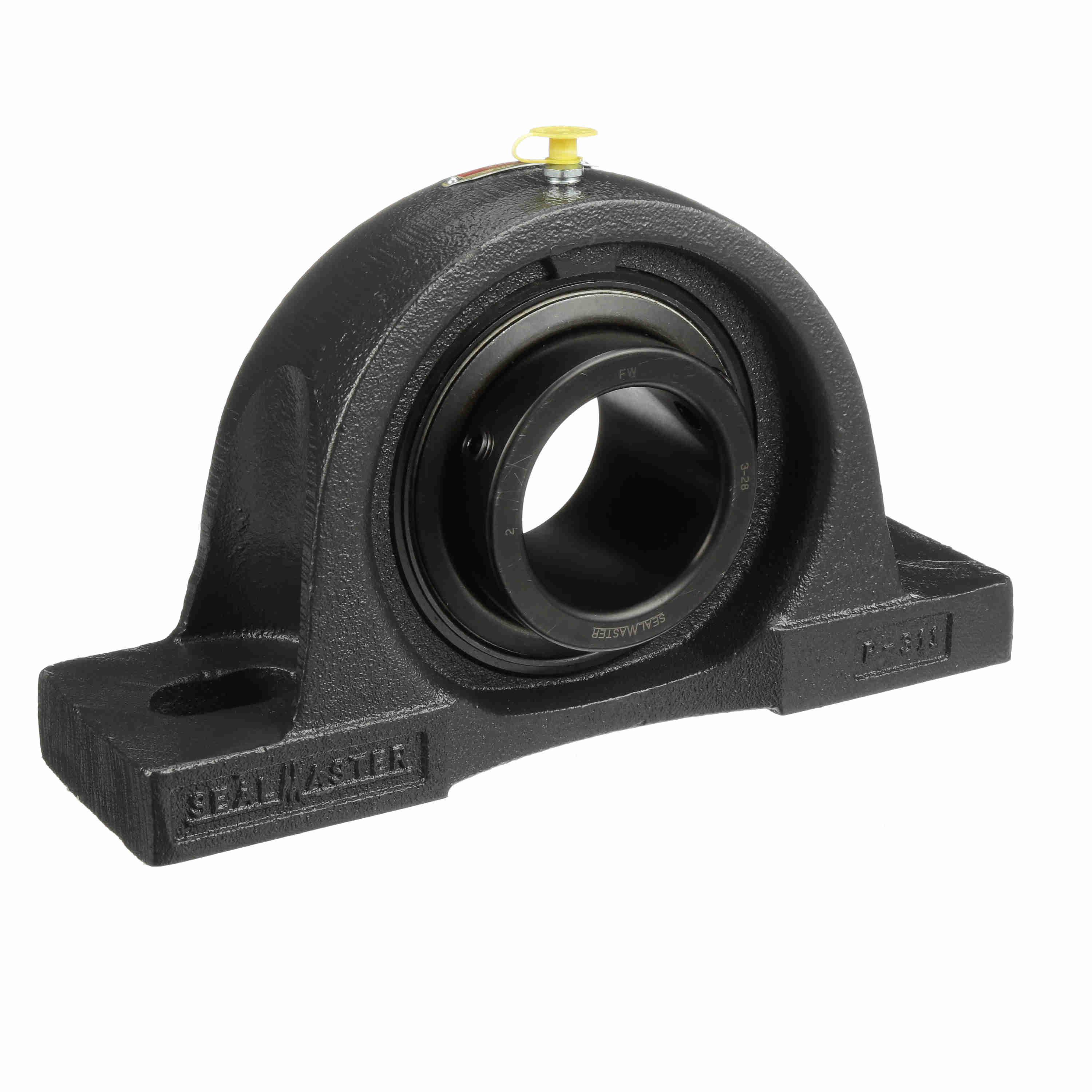 Sealmaster MP-40 Mounted Cast Iron Two Bolt Pillow Block Ball Bearing Steel, Black Oxided - Setscrew Lock