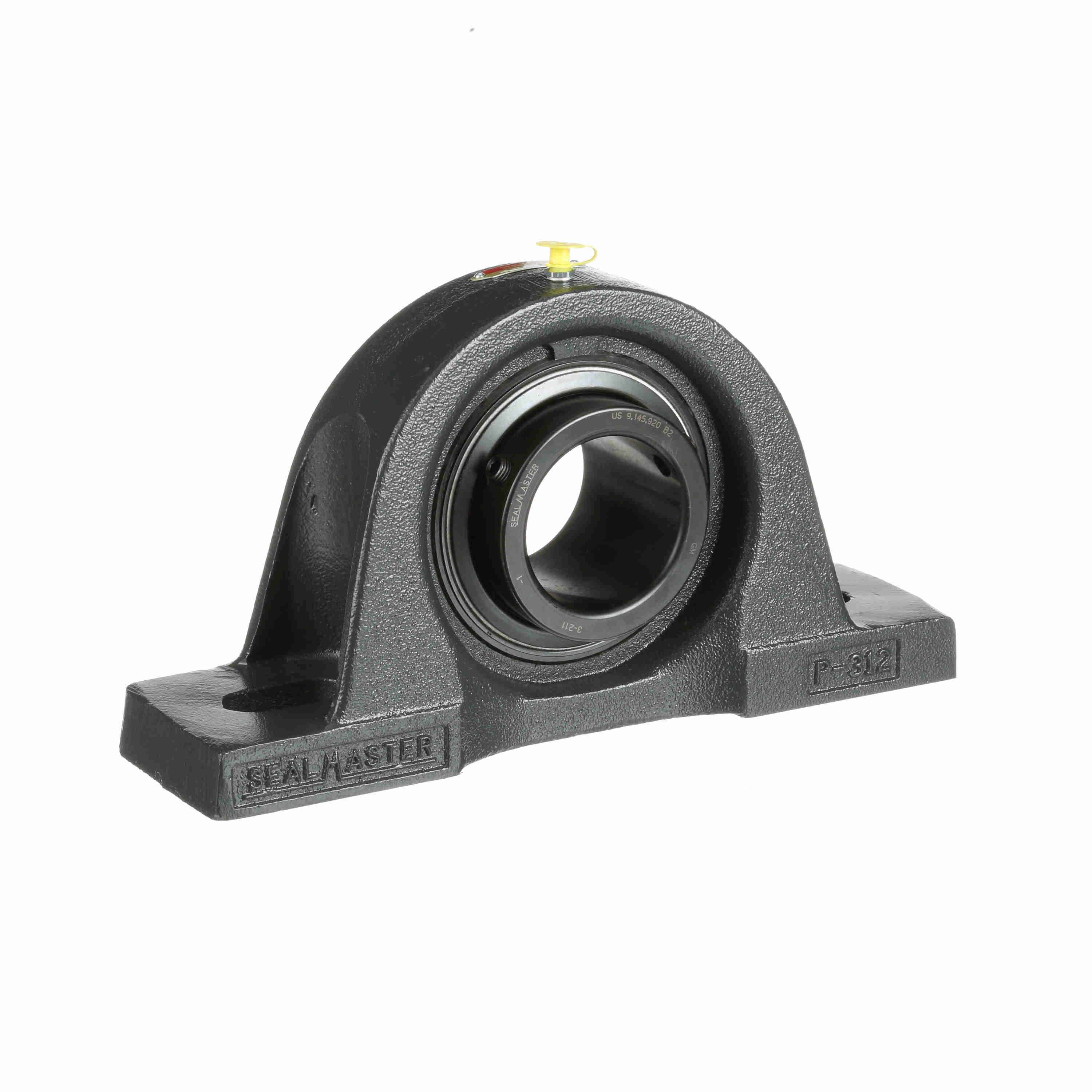 Sealmaster MP-43 Mounted Cast Iron Two Bolt Pillow Block Ball Bearing Steel, Black Oxided - Setscrew Lock
