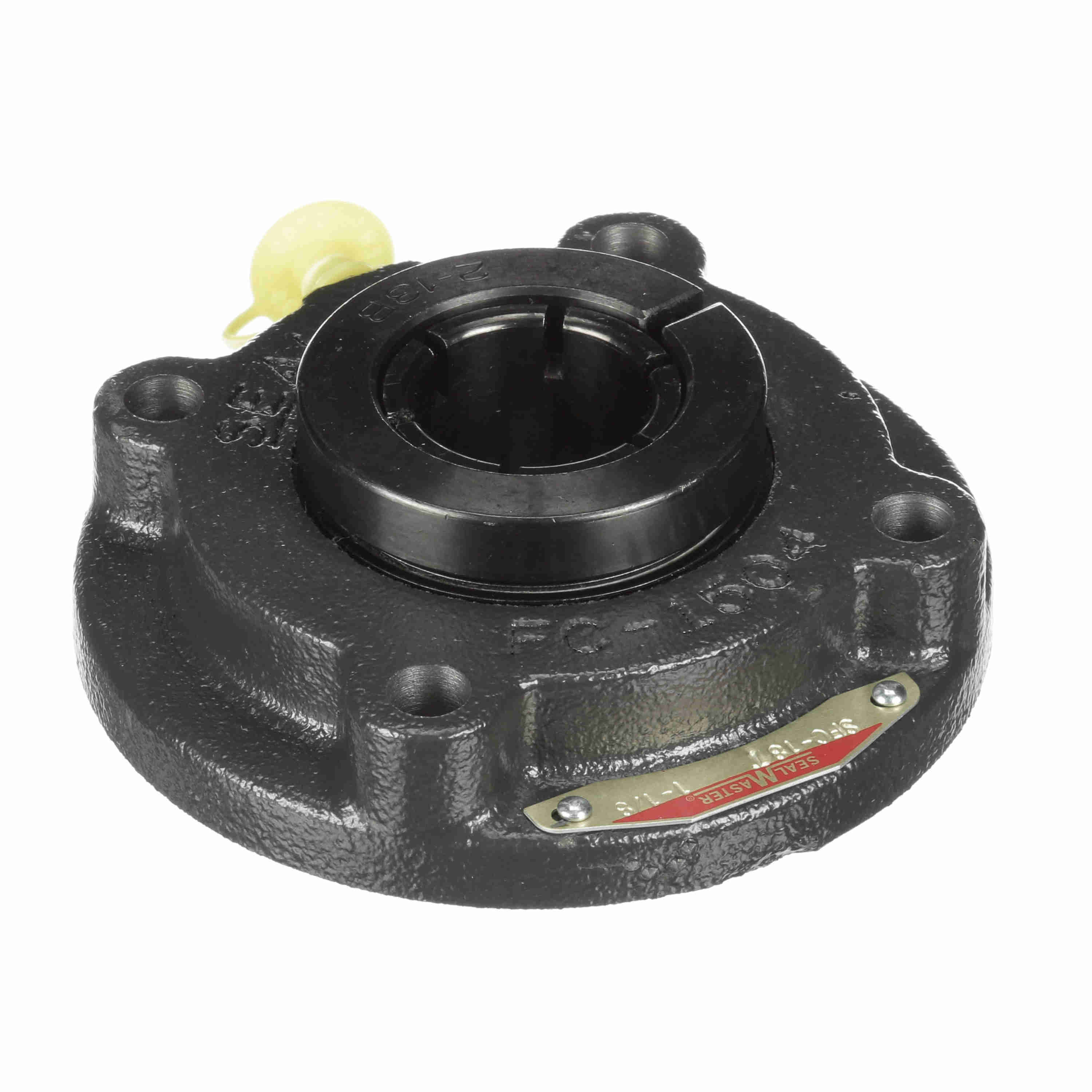 Sealmaster SFC-23TX Mounted Cast Iron Flange Cartridge Ball Bearing Steel, Black Oxided - Concentric Lock