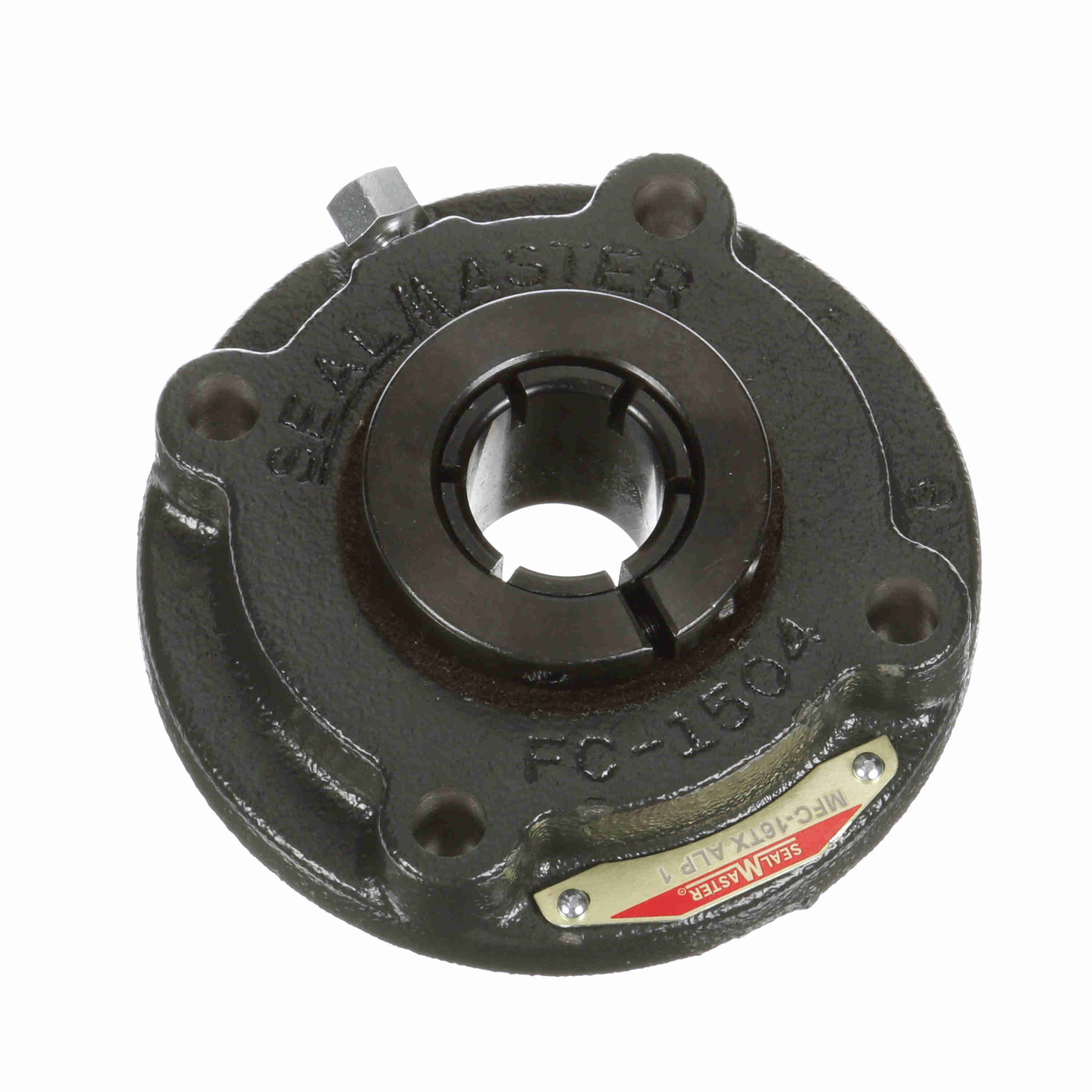 Sealmaster MFC-16TX ALP Mounted Cast Iron Flange Cartridge Ball Bearing Steel, Black Oxided - Concentric Lock - Low Drag