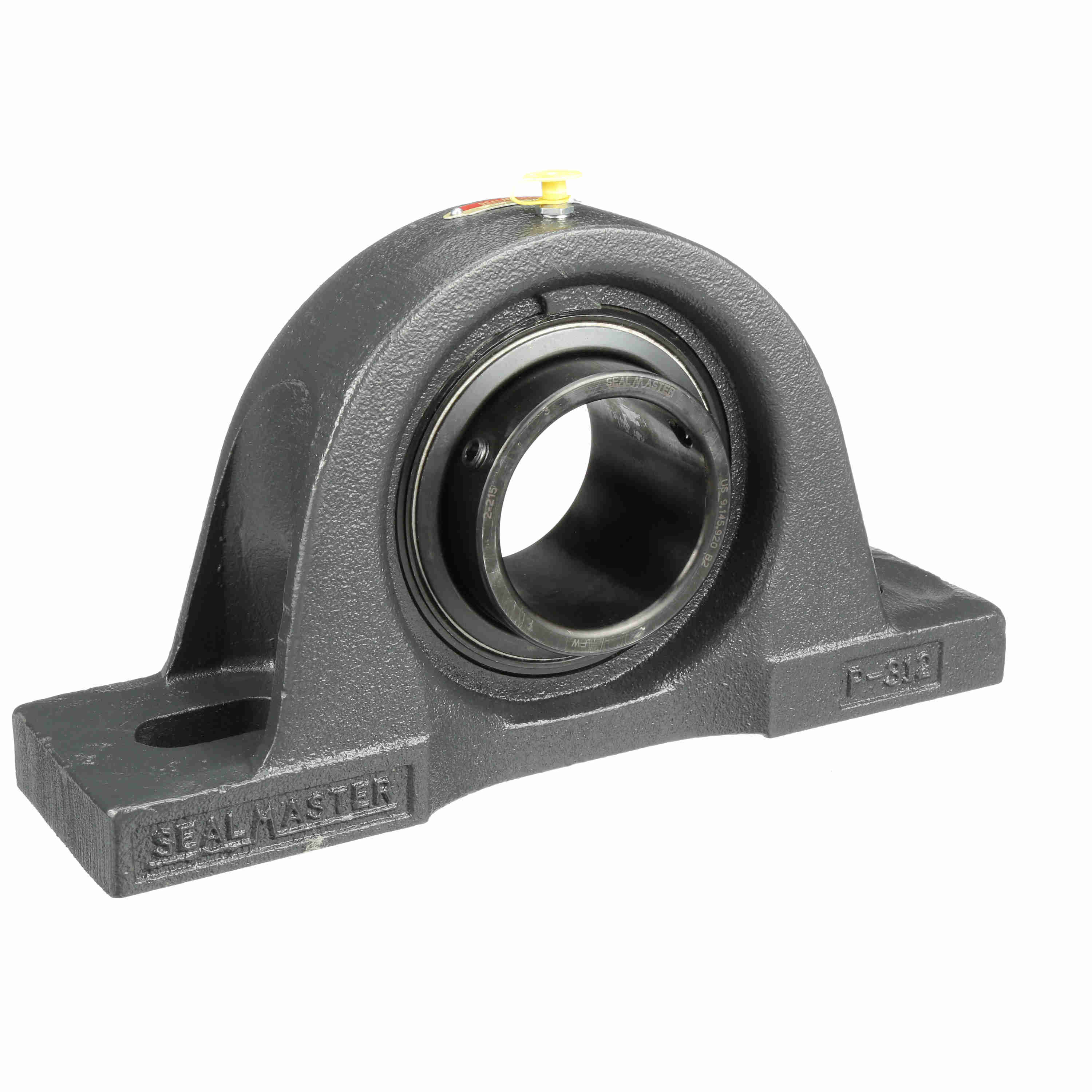 Sealmaster NP-47 Mounted Cast Iron Two Bolt Pillow Block Ball Bearing Black Oxided - Setscrew Lock