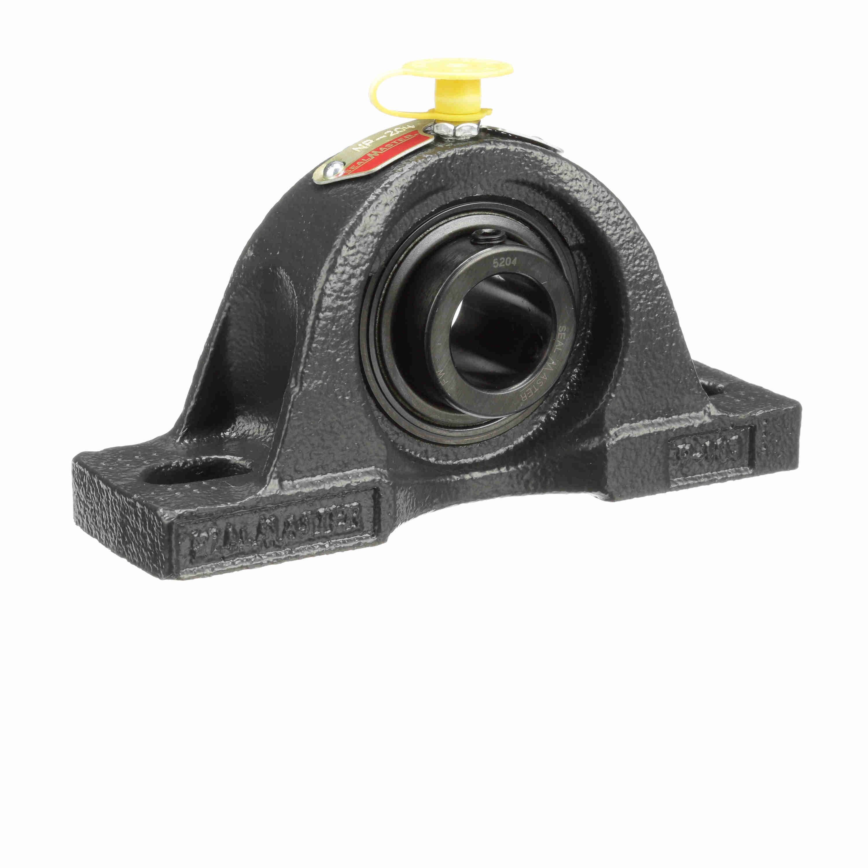 Sealmaster NP-15 Mounted Cast Iron Two Bolt Pillow Block Ball Bearing Black Oxided - Setscrew Lock
