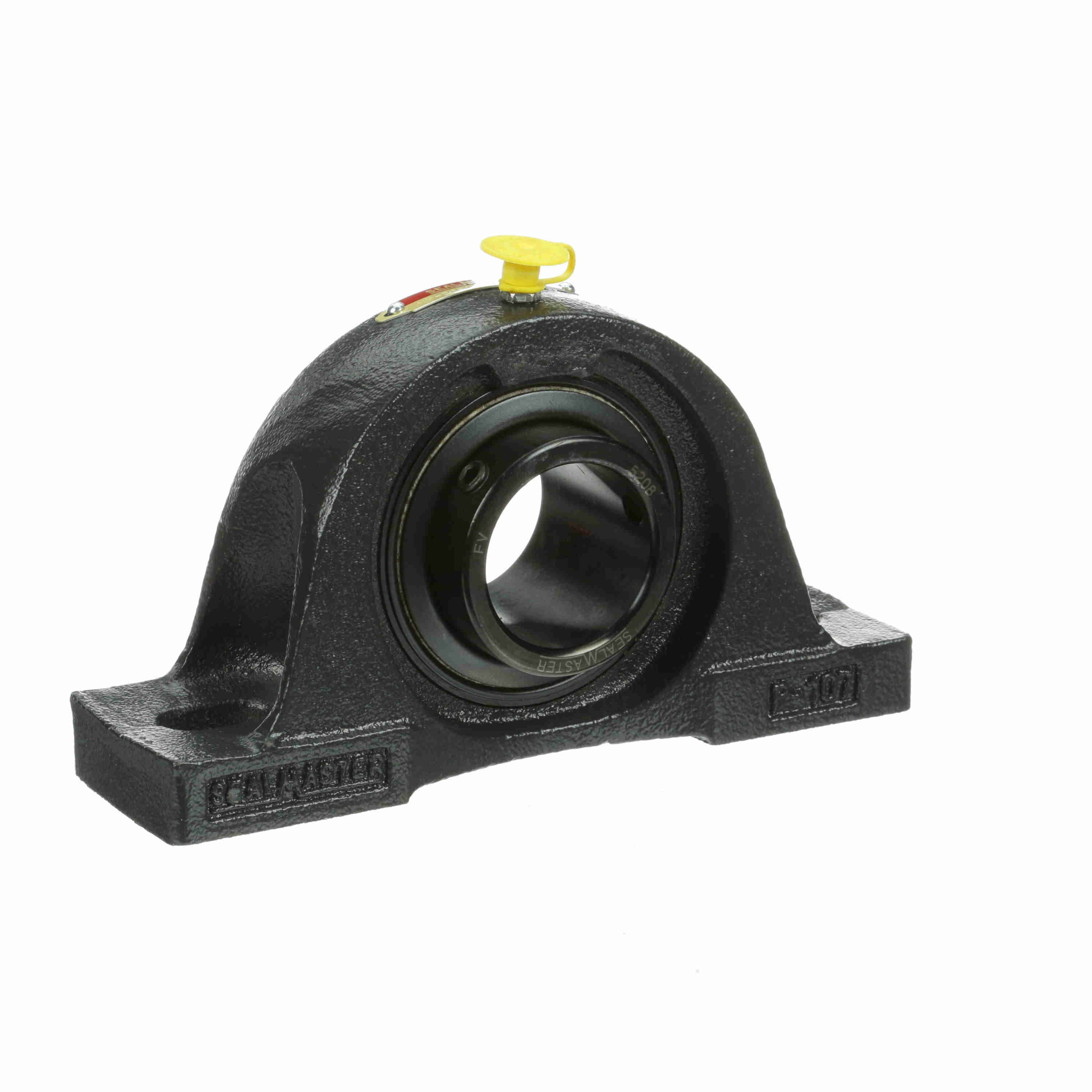 Sealmaster NP-208 Mounted Cast Iron Two Bolt Pillow Block Ball Bearing Steel, Black Oxided - Setscrew Lock