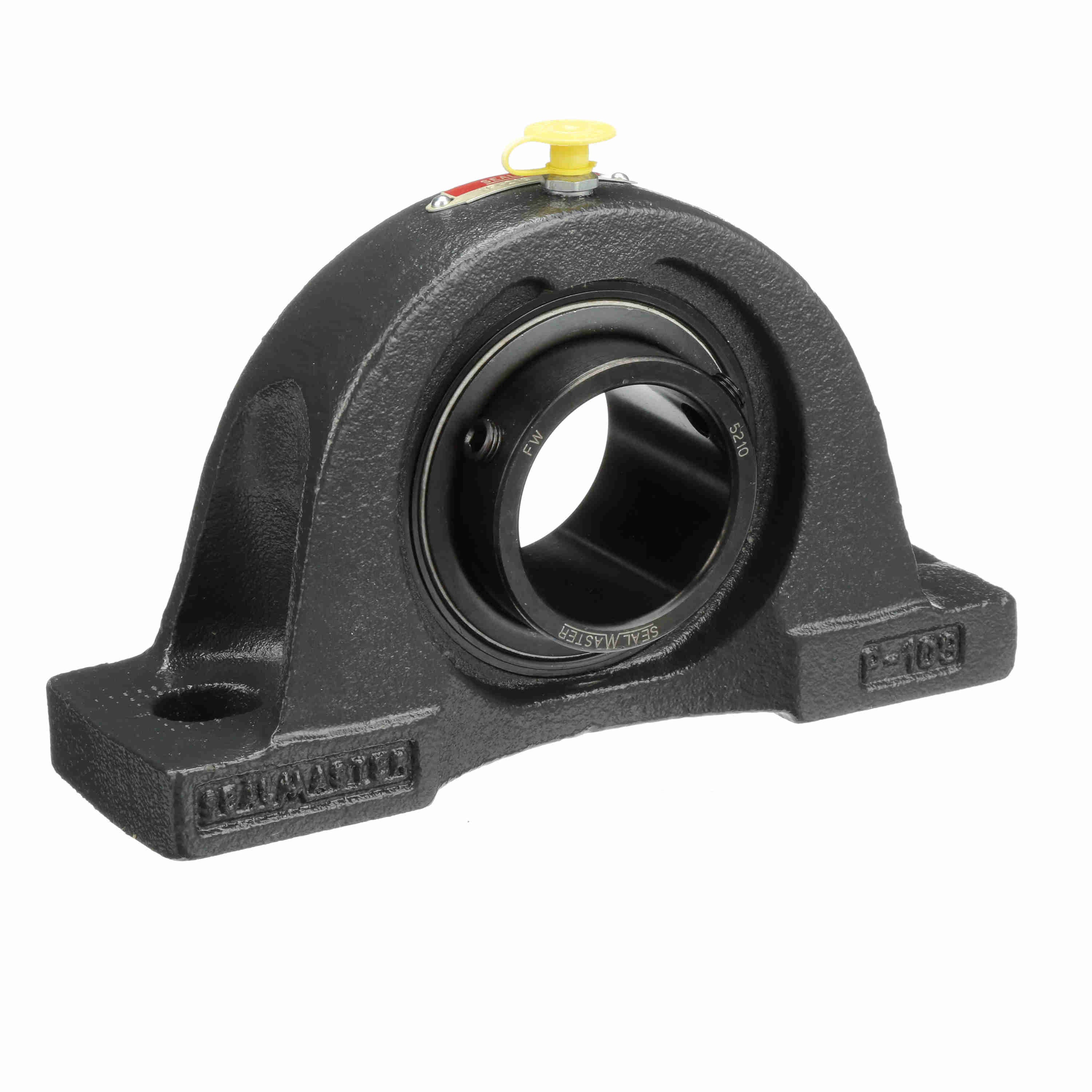 Sealmaster NP-34 Mounted Cast Iron Two Bolt Pillow Block Ball Bearing Black Oxided - Setscrew Lock