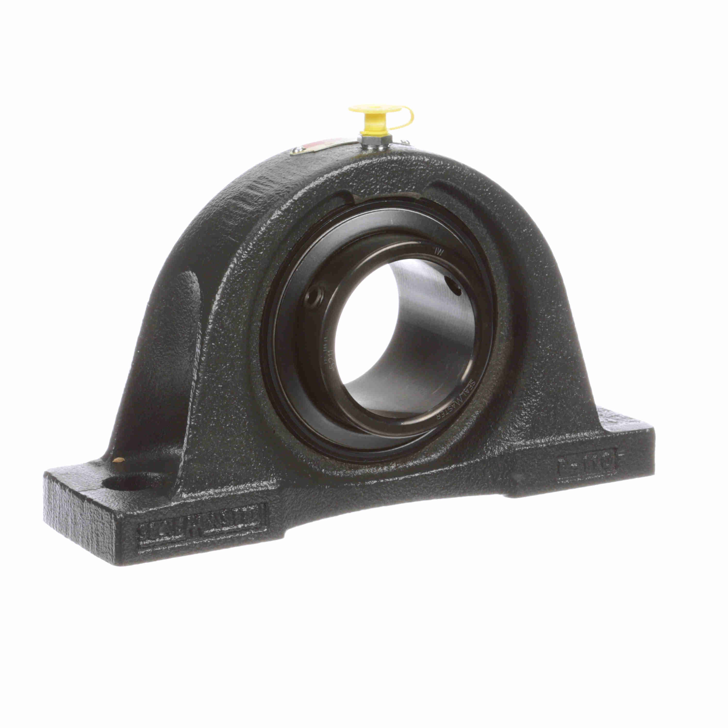 Sealmaster NP-211 Mounted Cast Iron Two Bolt Pillow Block Ball Bearing Steel, Black Oxided - Setscrew Lock