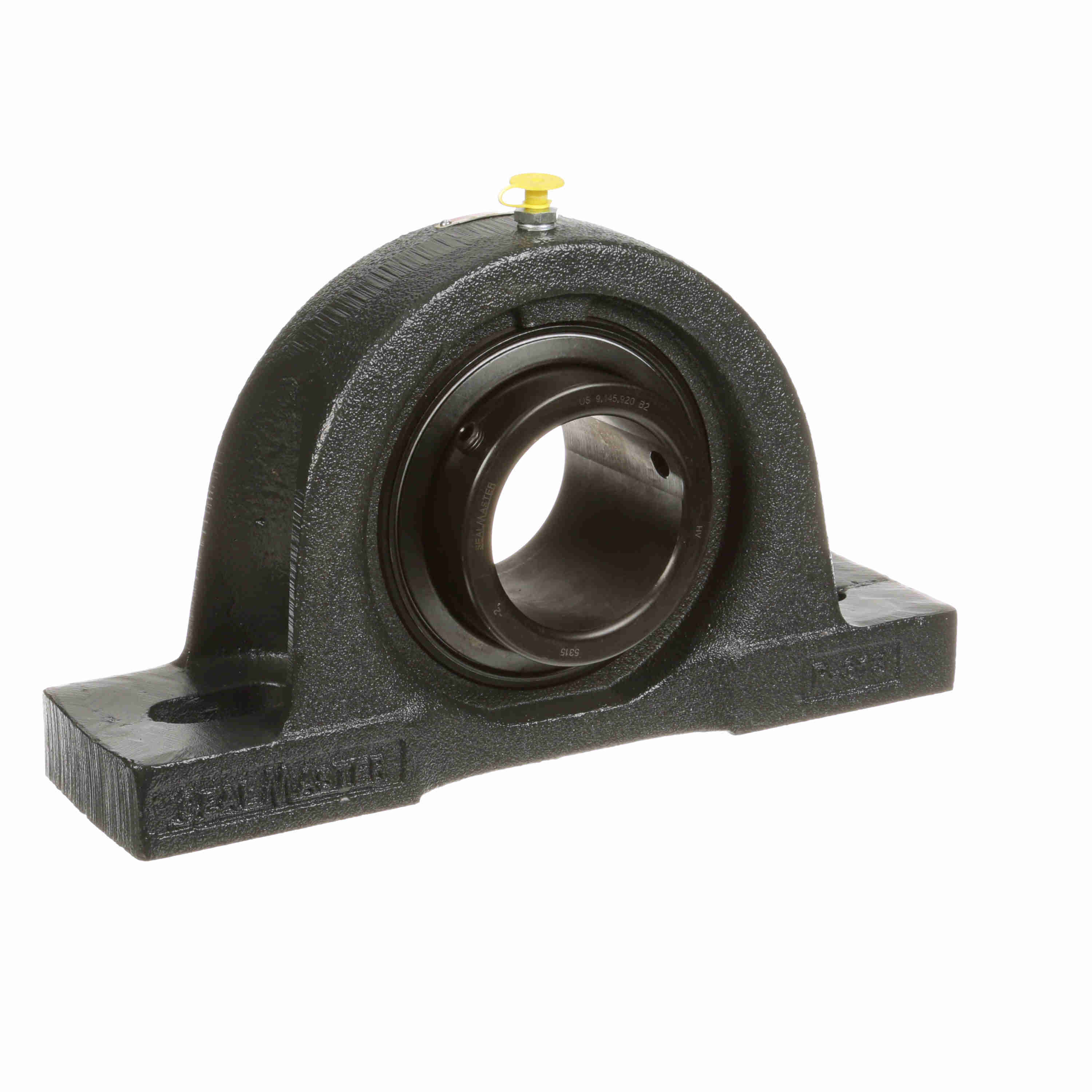 Sealmaster MP-315 Mounted Cast Iron Two Bolt Pillow Block Ball Bearing teel, Black Oxided - Setscrew Lock