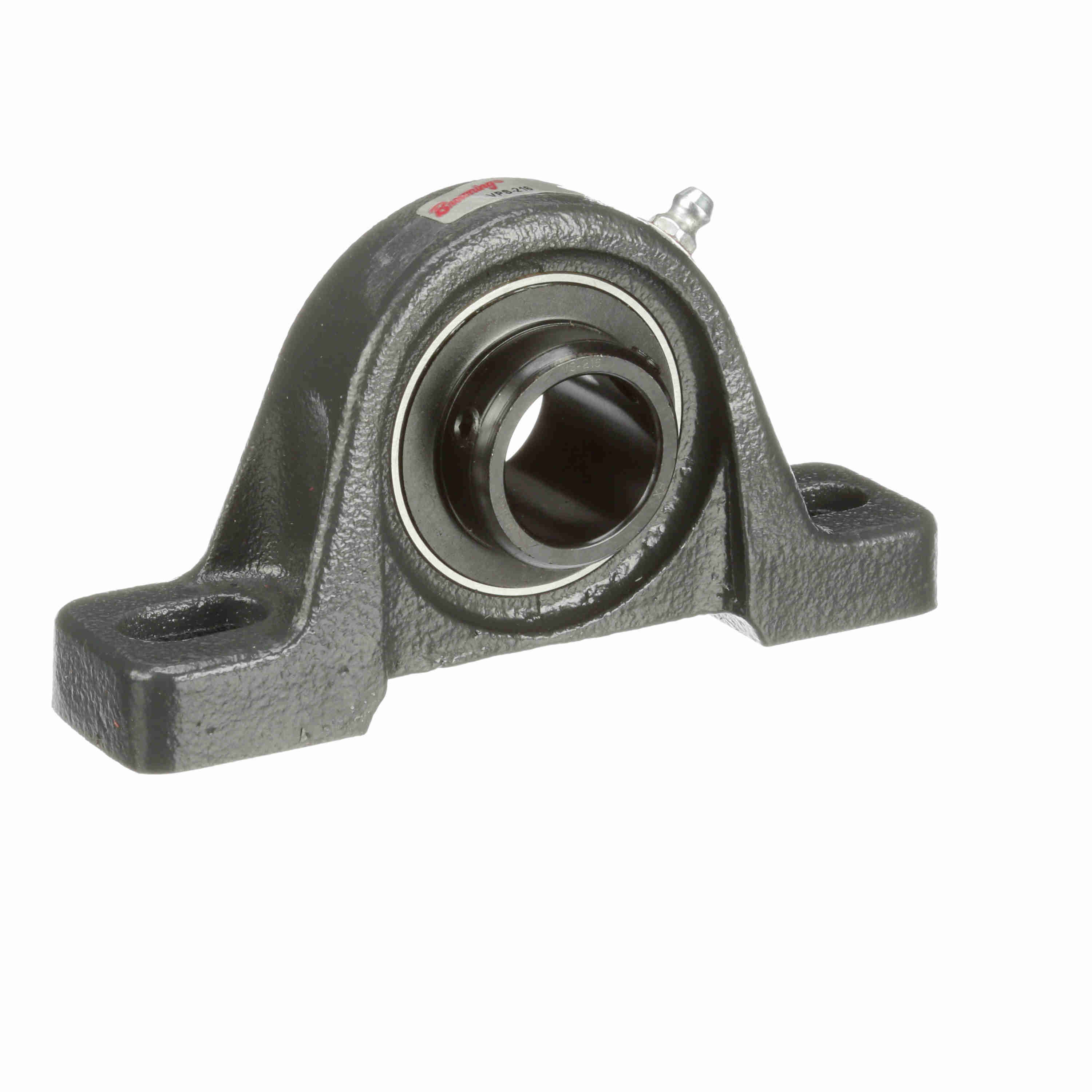 Browning VPS-216 Mounted Cast Iron Two Bolt Pillow Block Ball Bearing Black Oxided Inner - Setscrew Lock