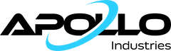 Abstract blue swoosh logo on transparent background, industrial solutions visual element