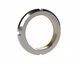 Metal locknut with threaded inner ring and external grooves for industrial applications