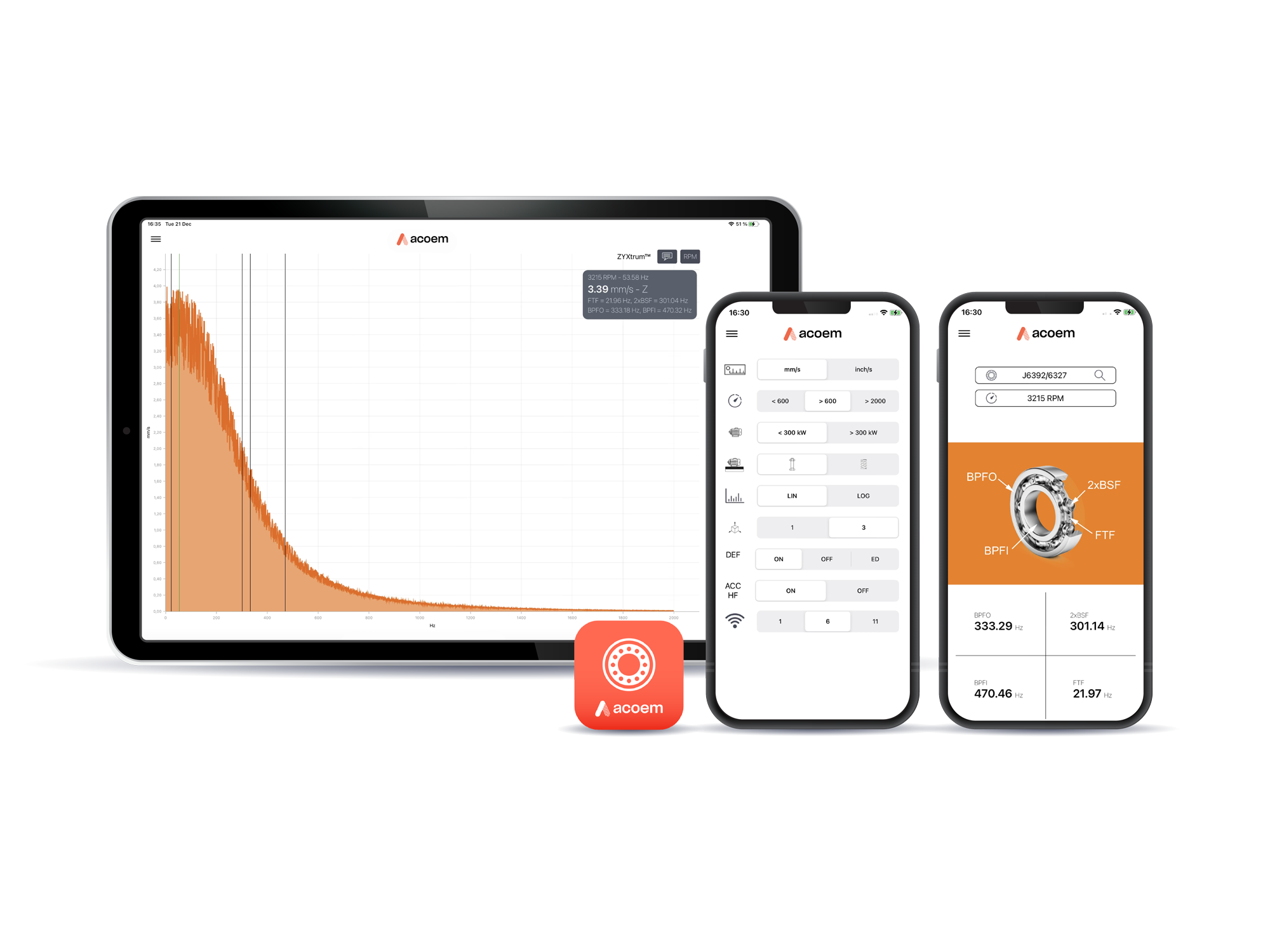 Acoem Bearing Defender - Diagnostics Tool, Wireless, iOS & Android, ISO 10816-3